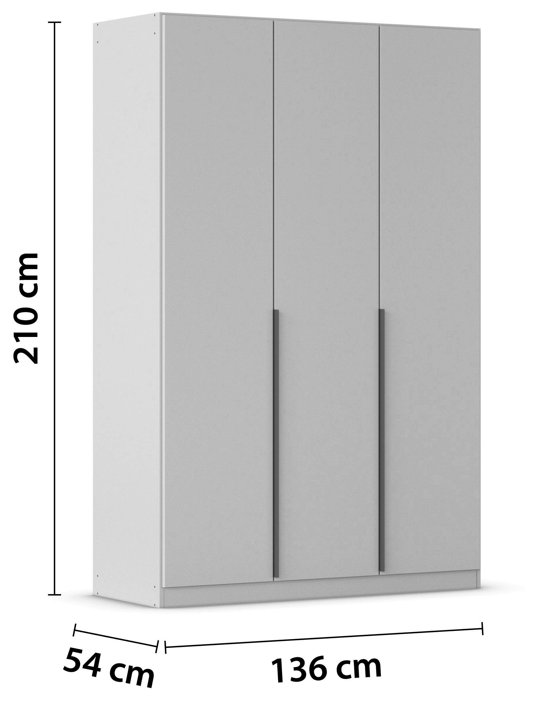 rauch Drehtürenschrank »Kleiderschrank Schrank Garderobe AGORDO TOPSELLER Schlafzimmer«, (in zwei Griff-Farben mit Dekor- oder Hochglanzfront), durchdachte Innenausstattung, in 6 Breiten und 2 Höhen MADE IN GERMANY