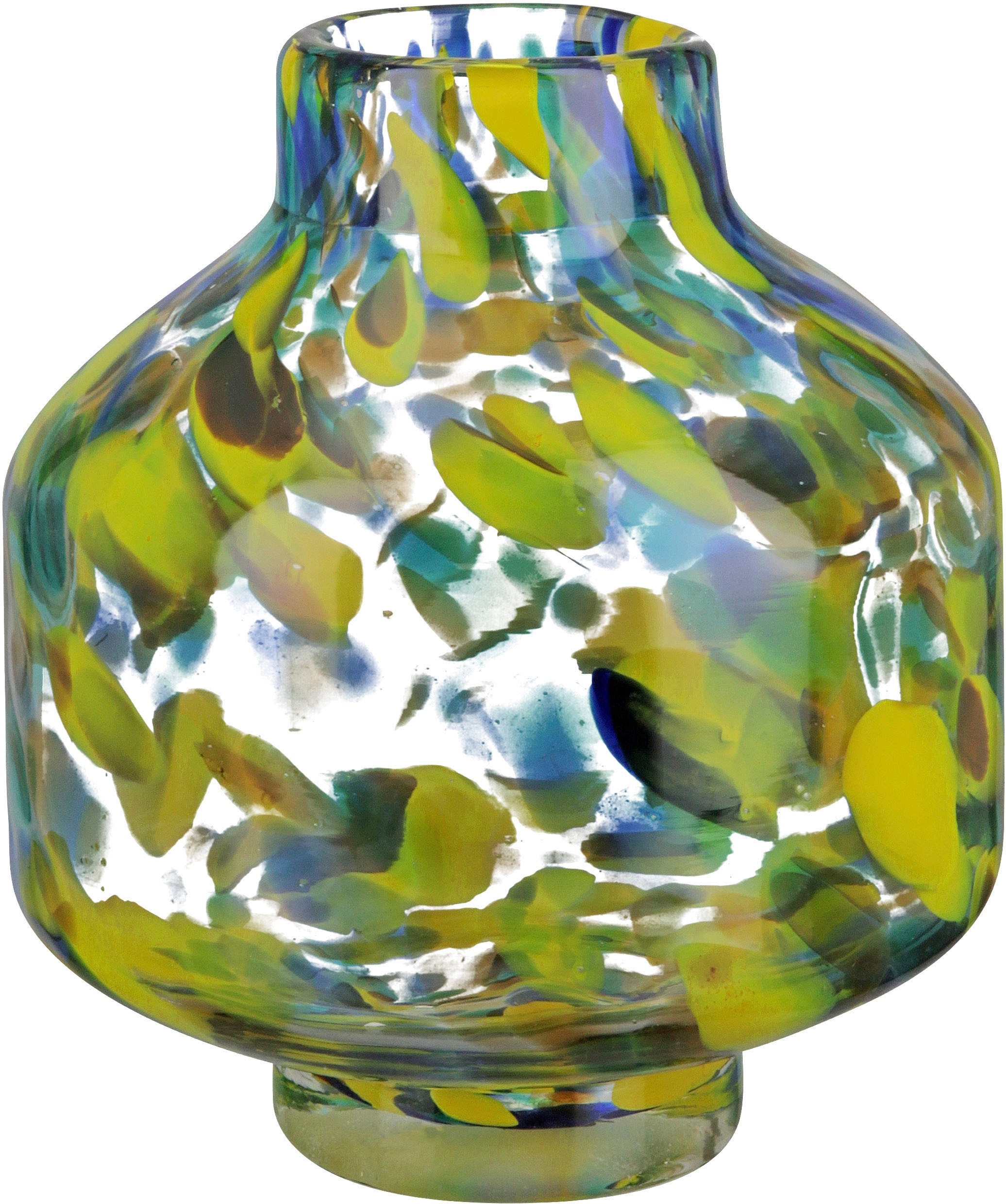 GILDE Tischvase »Splash, Höhe ca. 16 cm«, (1 St.), dekorative Vase aus Glas,  Blumenvase auf Rechnung bestellen