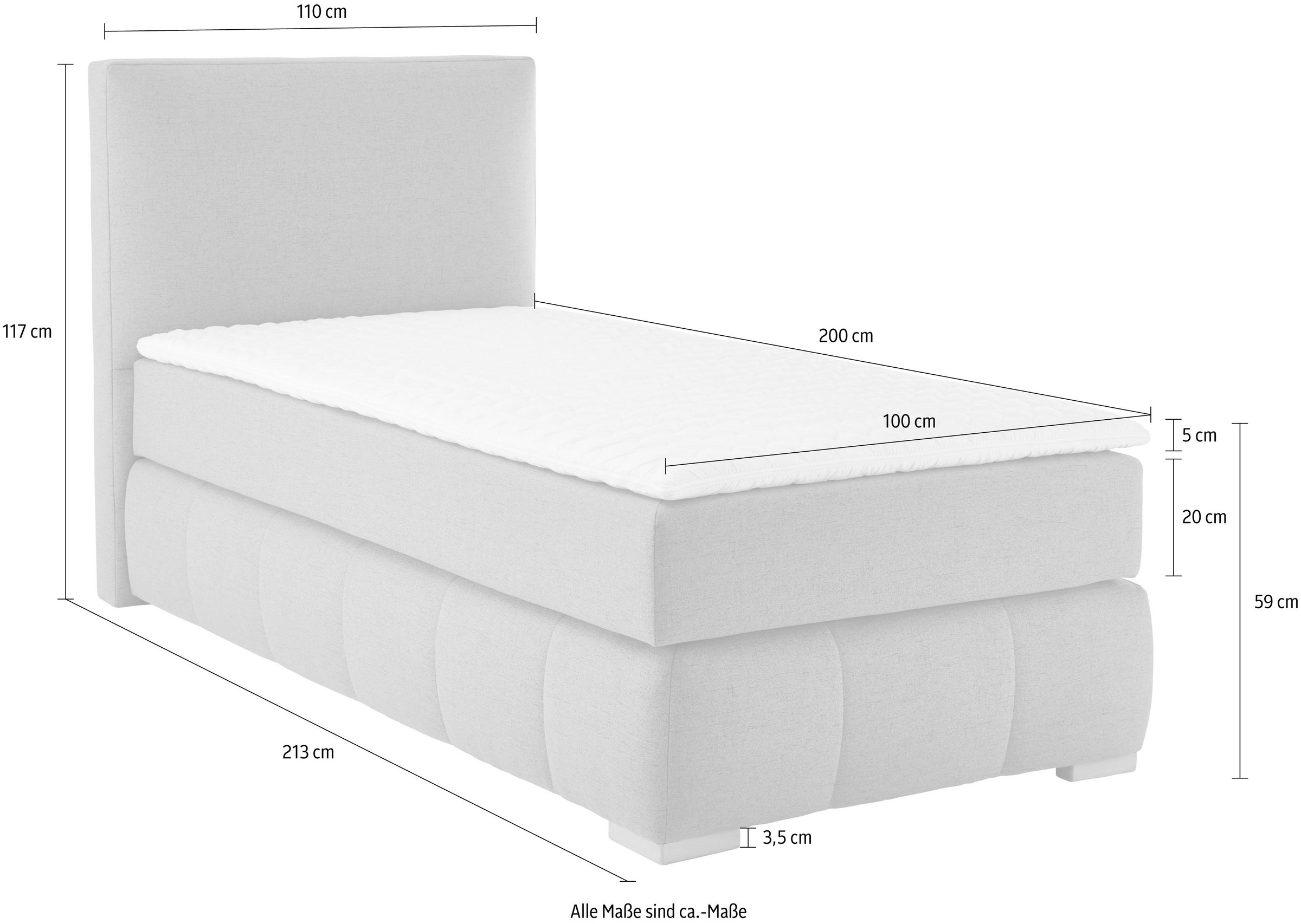 12. Bild von Guido Maria Kretschmer Home&Living Boxspringbett »Wehma«, inkl. Topper in 3 verschiedenen Matratzen Ausführungen