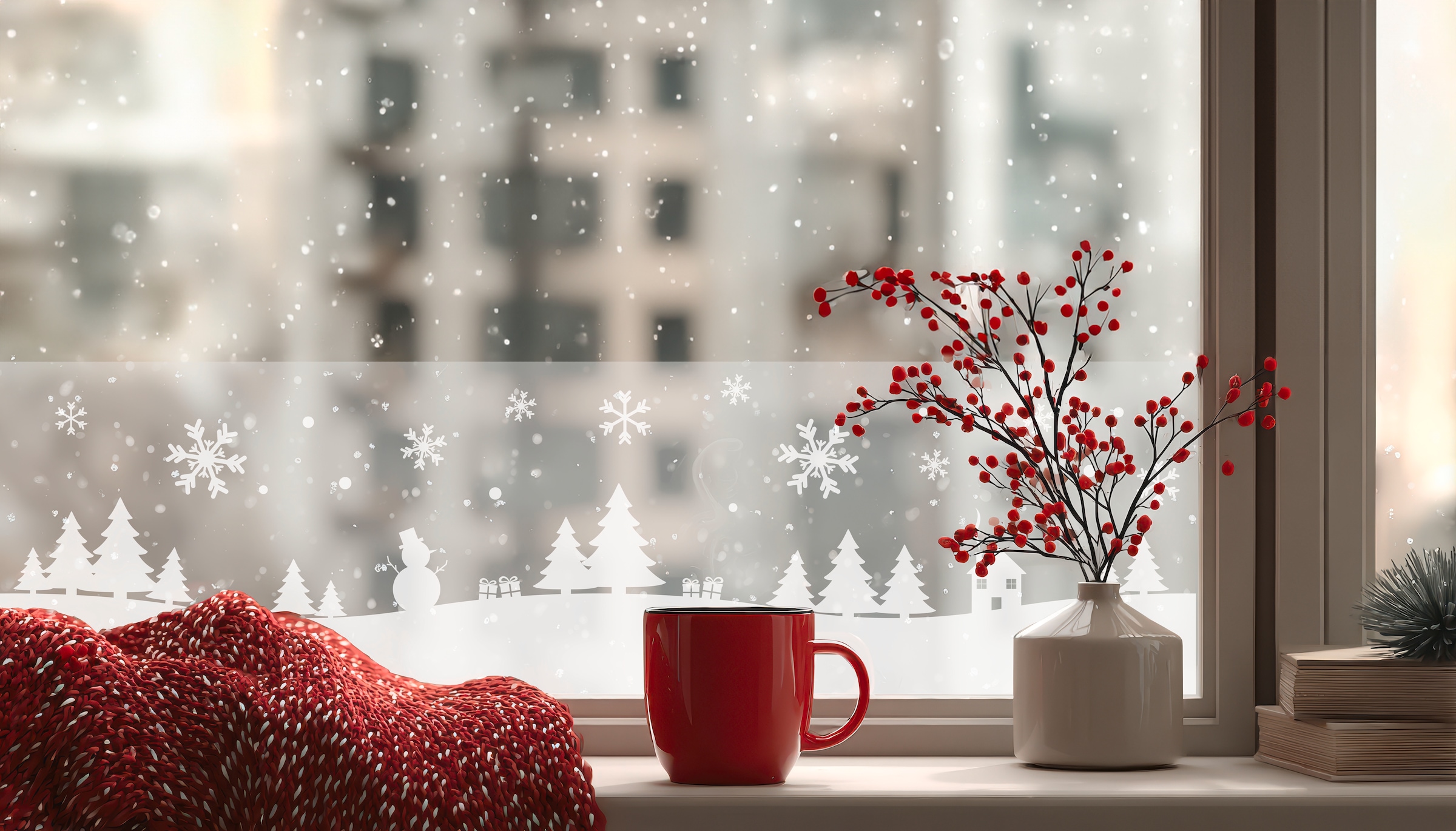 GARDINIA Fensterfolie »Statische Deko-Folie X-Mas Bäume halbtransparent 20 x 150 cm« 1 Stk. halbtransparent statisch haftend halbtransparent