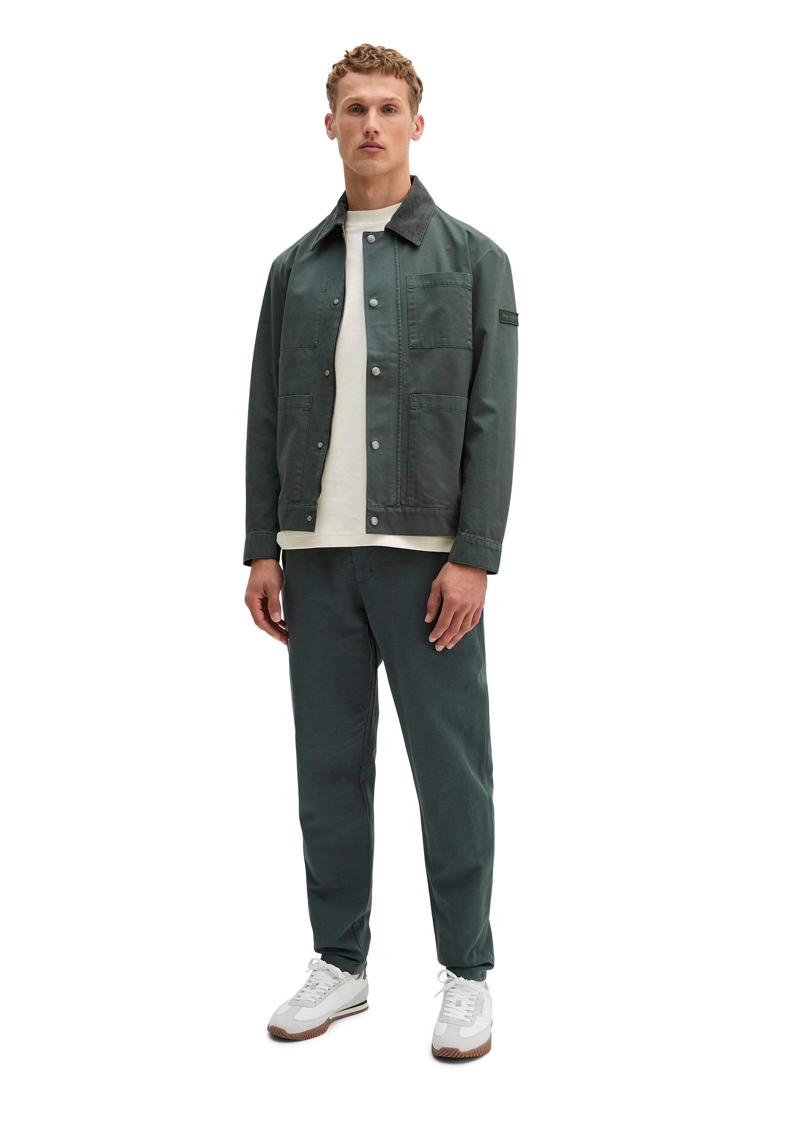 Marc O'Polo Outdoorjacke regular mit Cordkragen