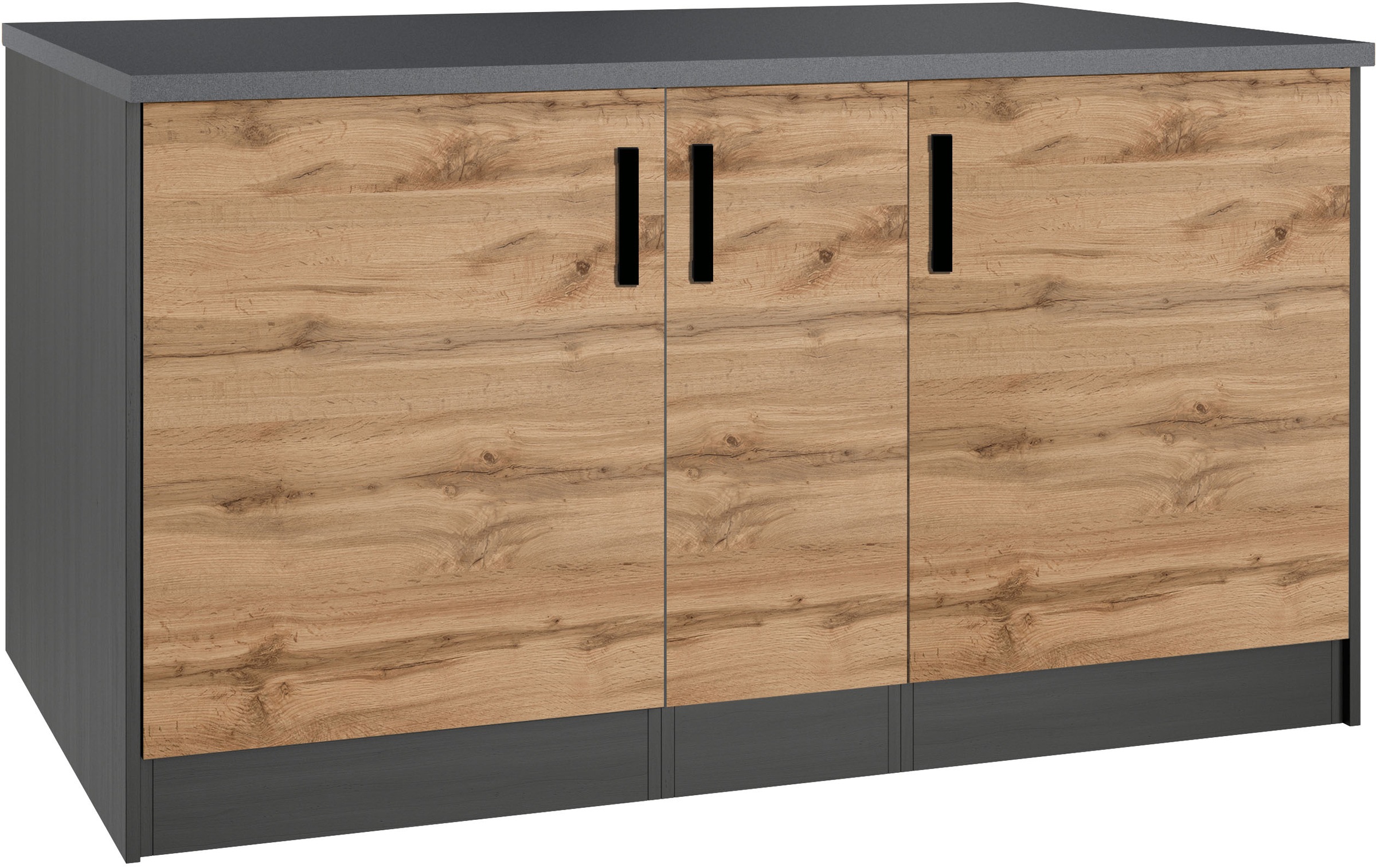 KOCHSTATION Kücheninsel »KS-Toronto« Breite 153 cm, MDF-Fronten, Flaschenre günstig online kaufen