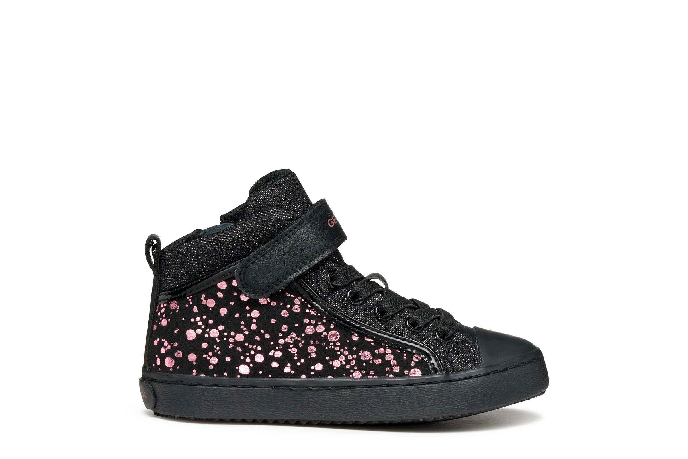 Geox Sneaker »J KALISPERA GIRL«, Schnürboots, Glitzerschuh mit Gummizug