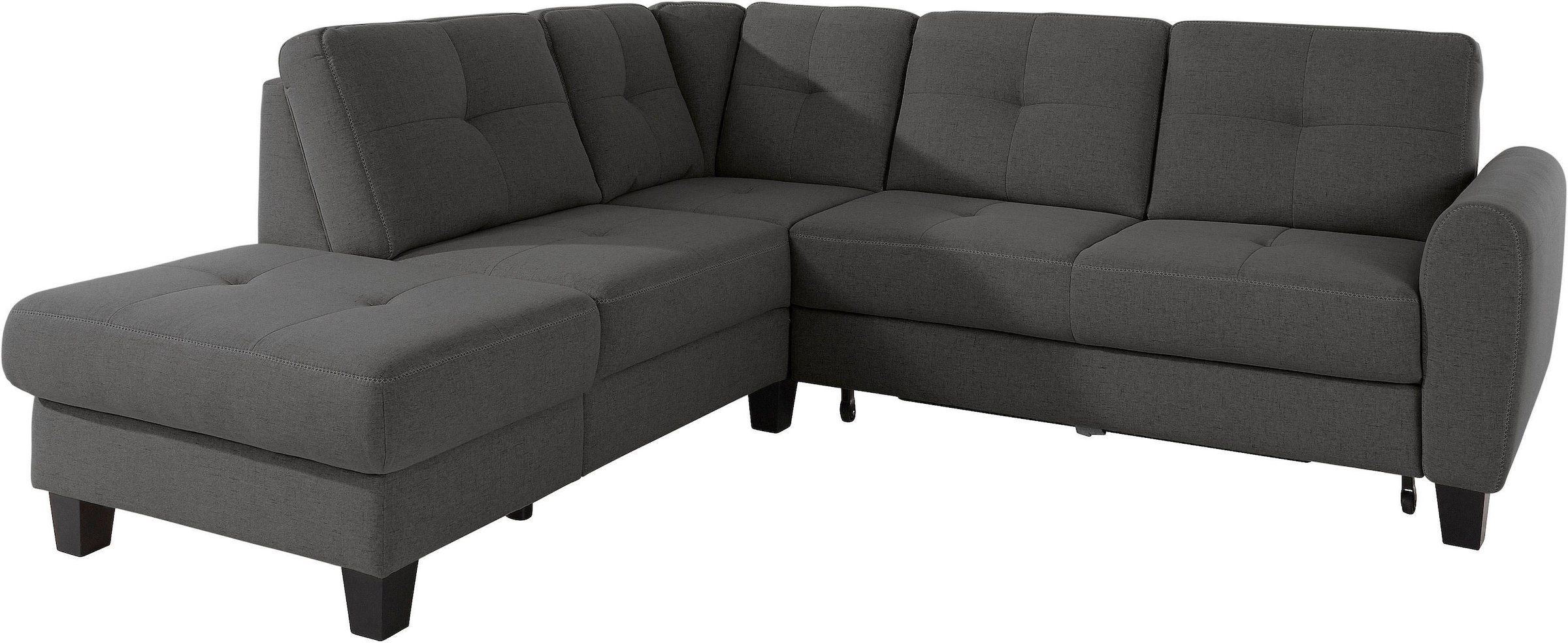 sit&more Ecksofa »Varese L-Form«, mit Federkern, wahlweise mit Bettfunktion und Stauraum
