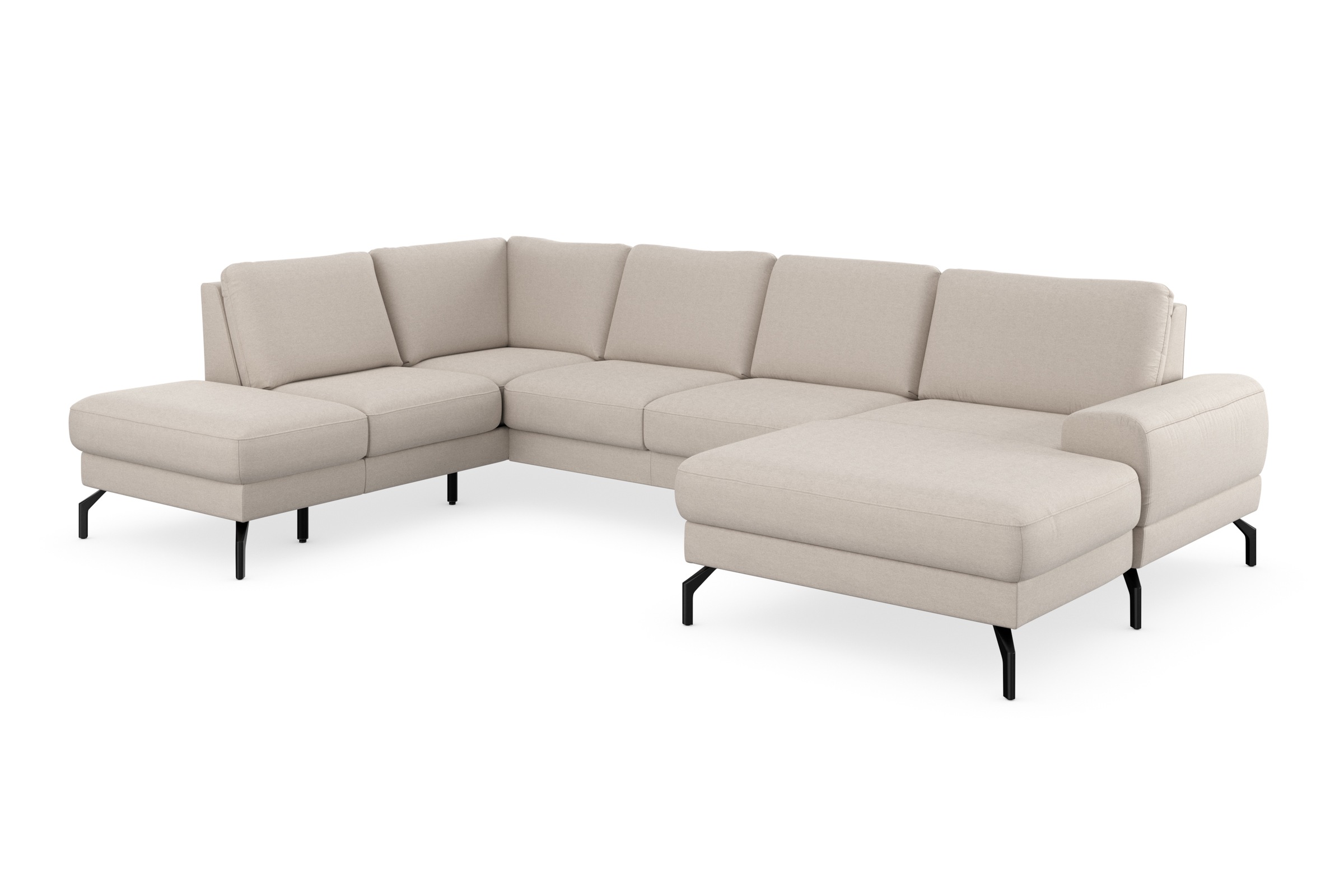 sit&more Wohnlandschaft »Cinturo U-Form«, inklusive Sitztiefenverstellung und Federkern, Sitzhöhe 48 cm