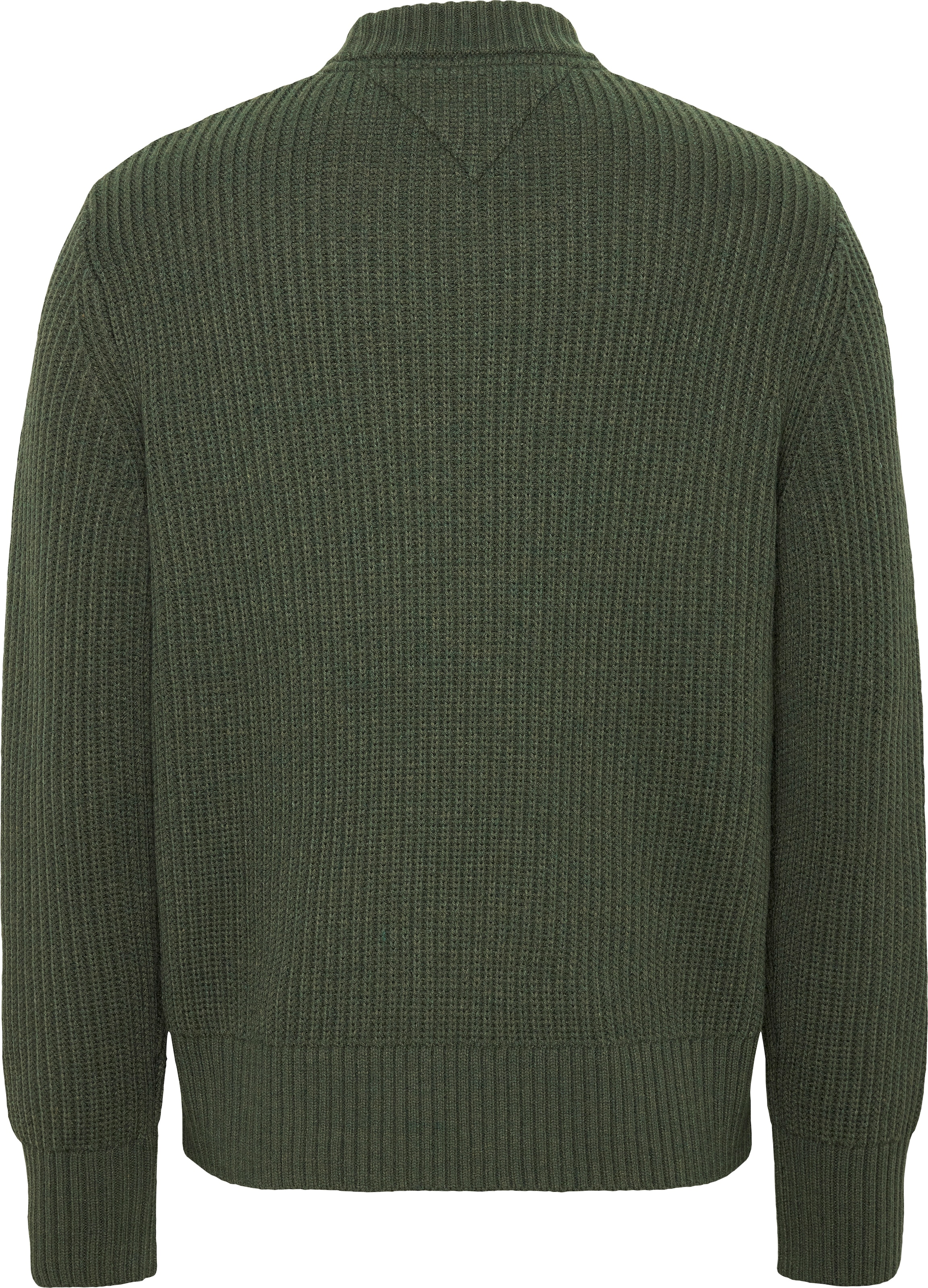 Tommy Jeans Rundhalspullover »TJM REG BADGE TEXTURED CNECK EXT«, in Unifarbe