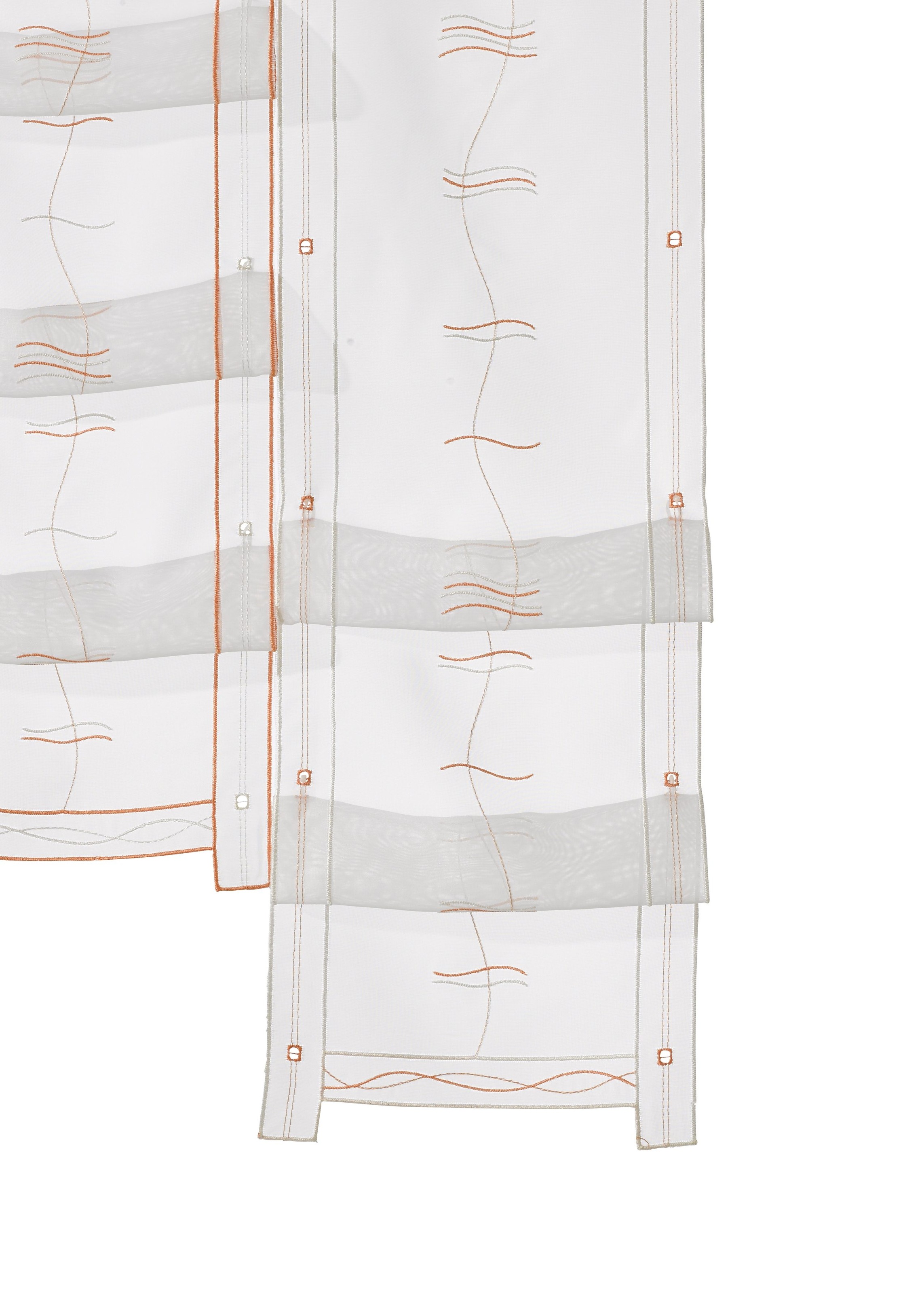 Weckbrodt Scheibengardine »Selina«, (1 St.), Hochraff, Gardine, Voile, echte Stickerei, transparent, Store