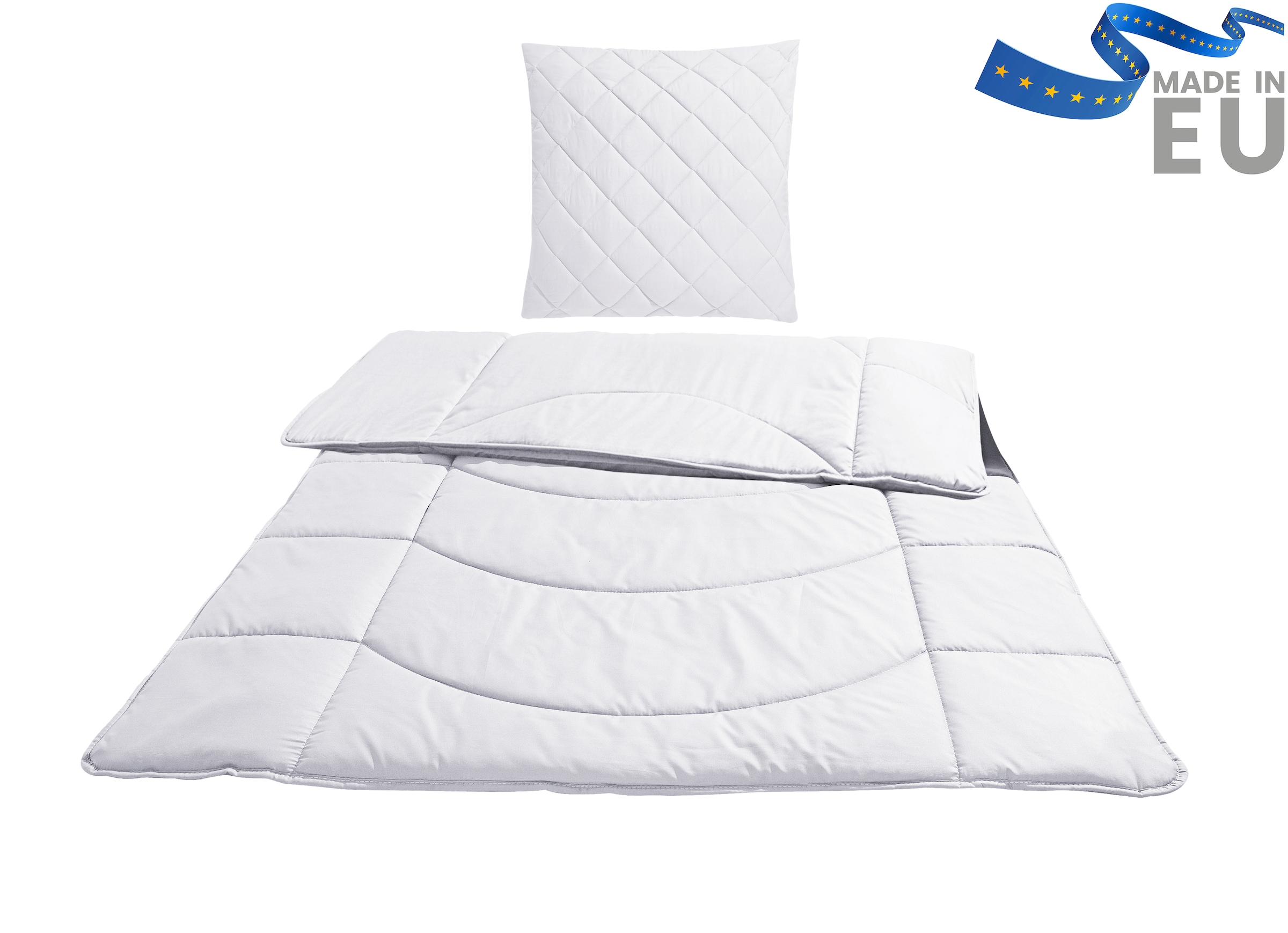 my home Steppbett + Kopfkissen »Microlux , Bettdecke 135x200 cm, 155x220 cm« Set mit Kissen 40x80 cm, 80x80 cm, Sommer, Herbst, Winter in 4 Farben