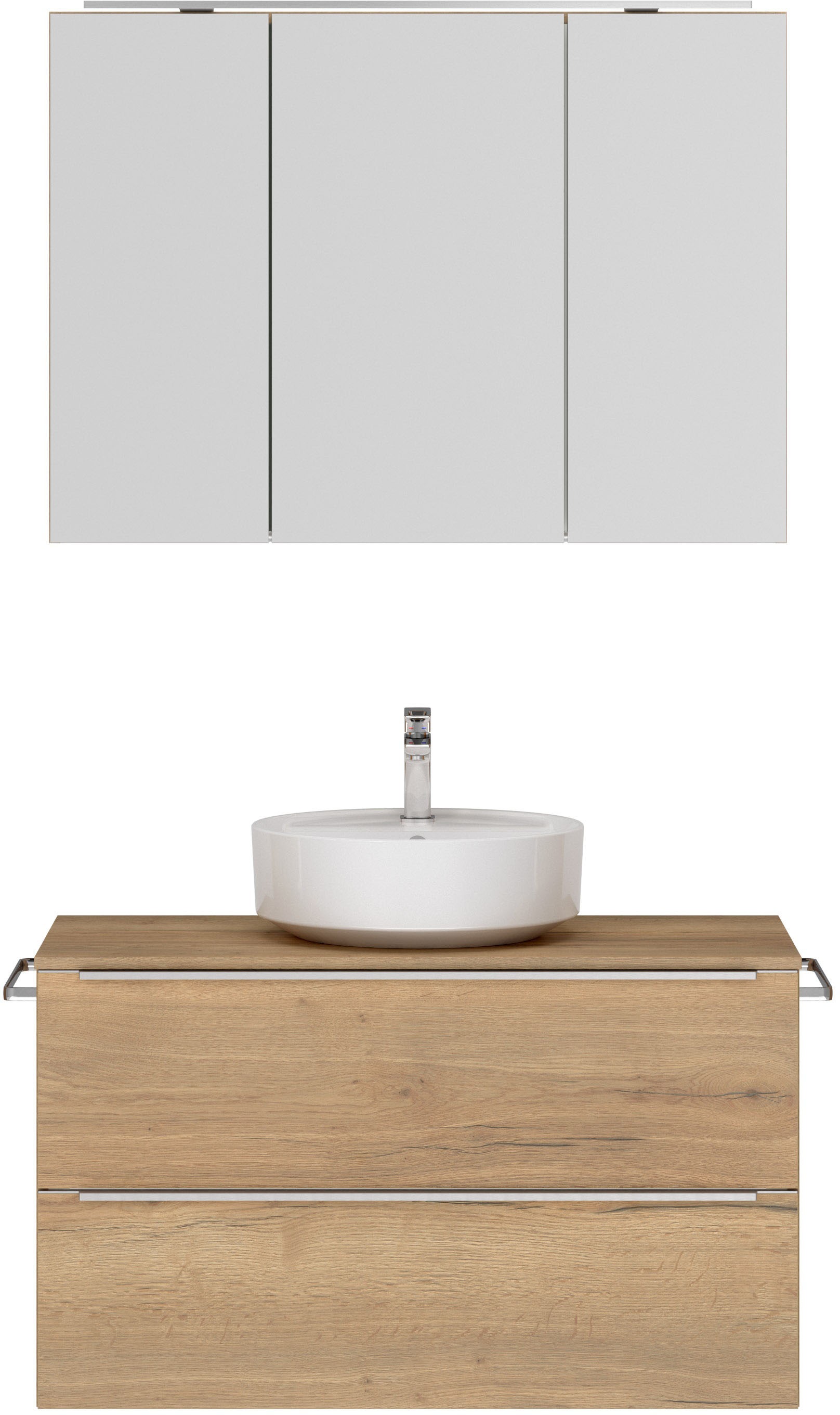 nobilia® Badmöbel-Set »Alvene« vormontiert, mit Soft-Close, 2 Stk. tlg. günstig online kaufen