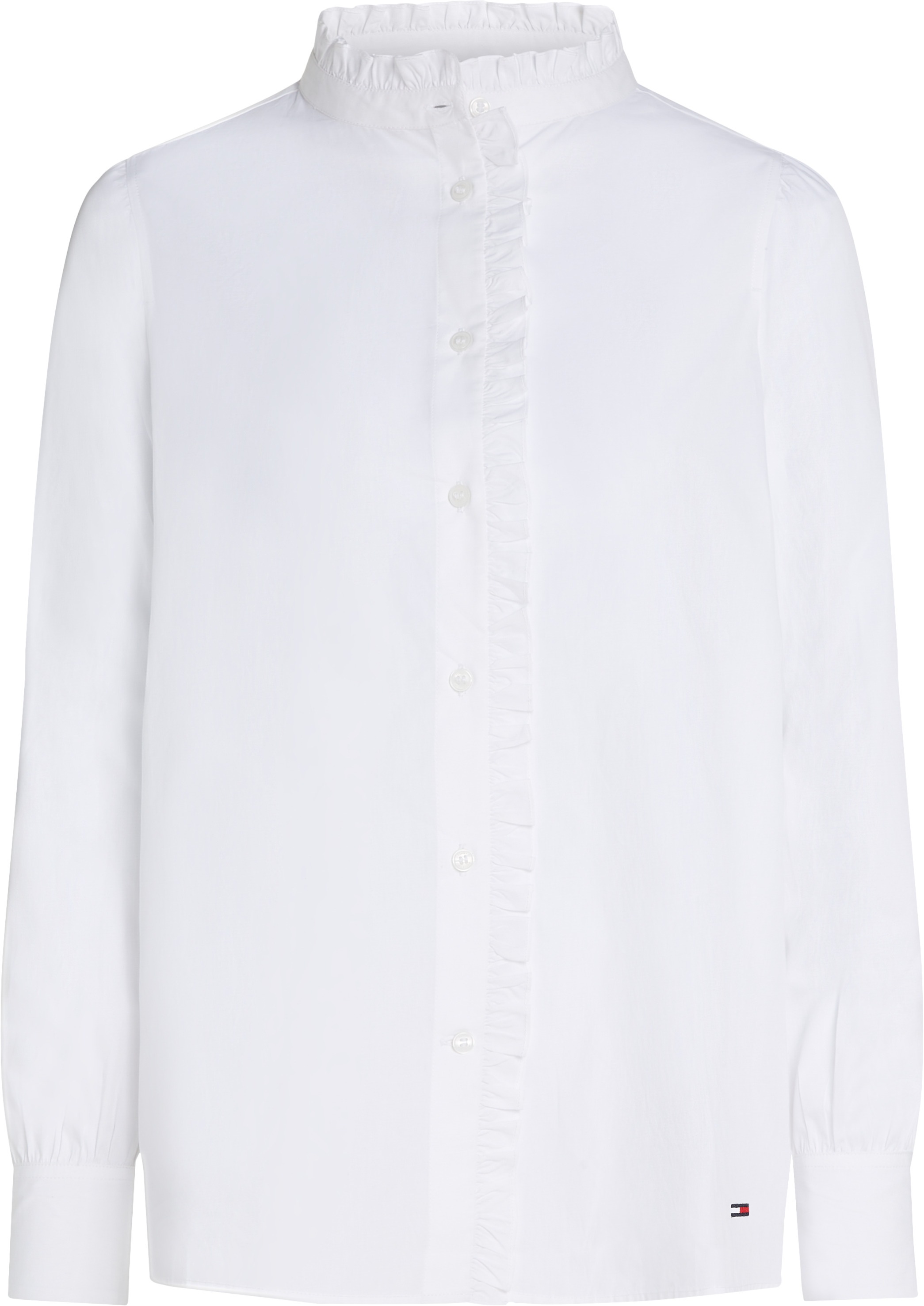 Tommy Hilfiger Shirtbluse »COTTON FRILL RELAXED SHIRT«, mit Rüschen