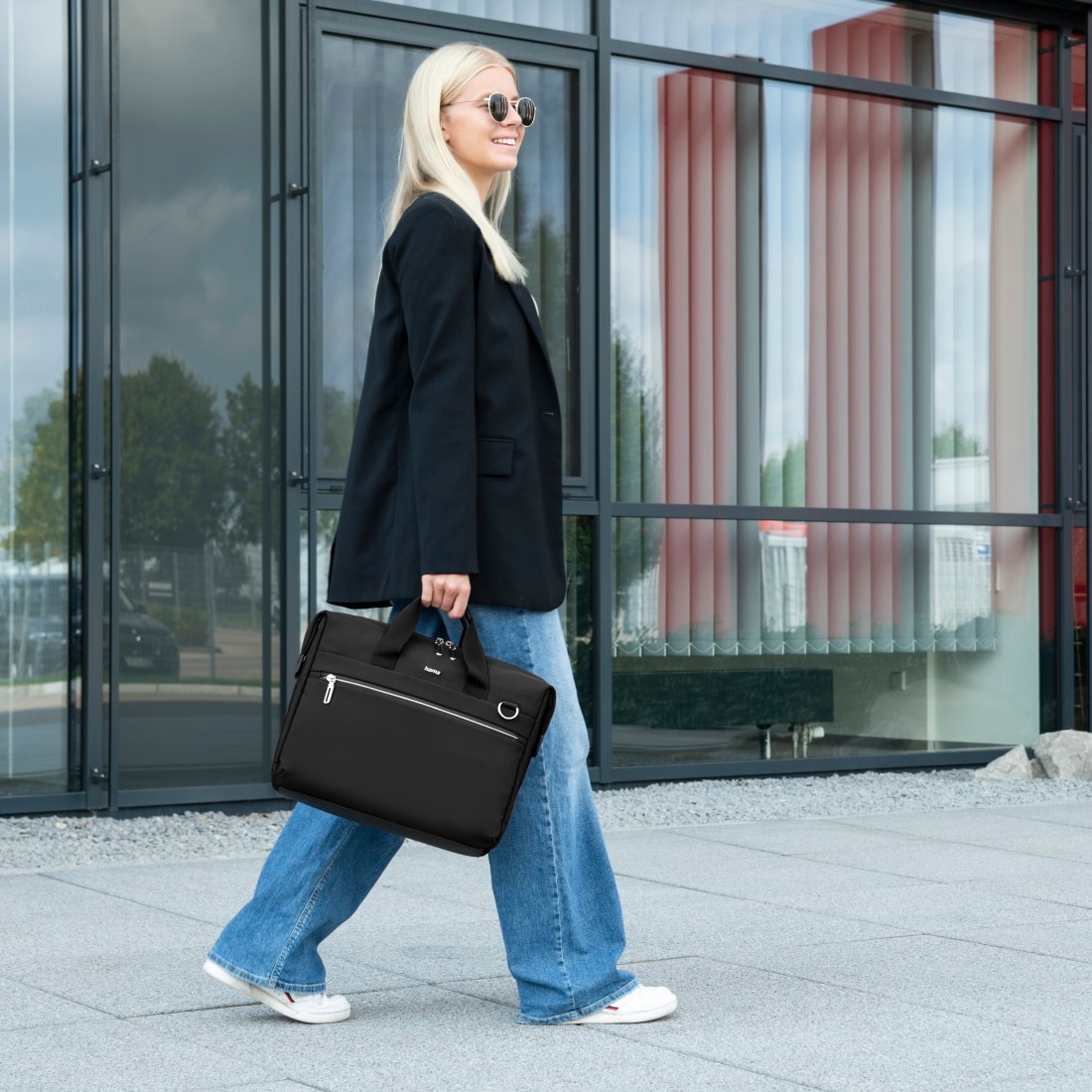 Hama Notebookrucksack »Laptoptasche (34 – 36 cm (13,3 - 14,1“), wasserabweisend, gepolstert)« extralanger Reißverschluss