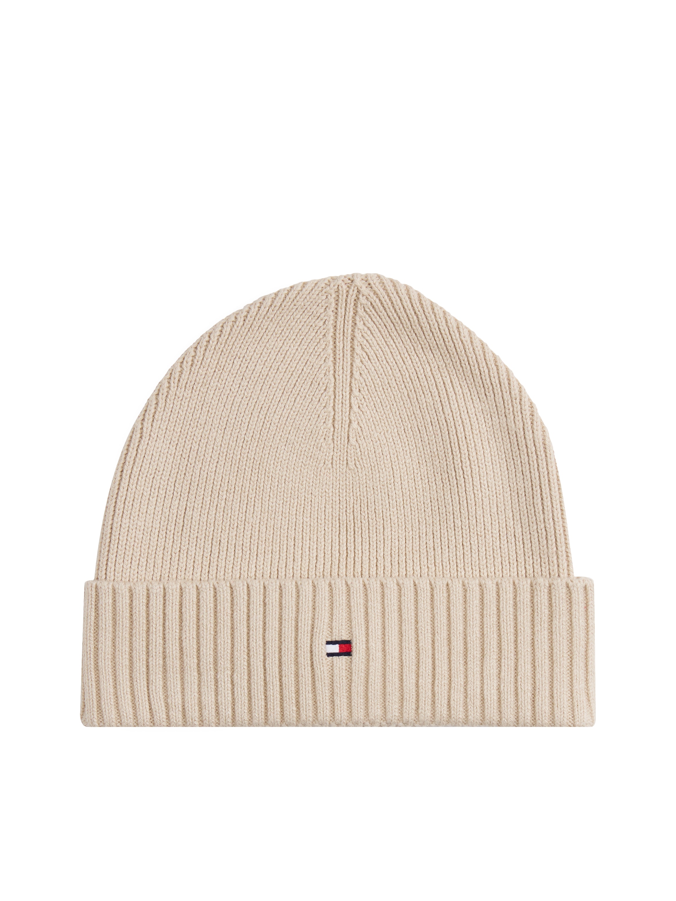 Tommy Hilfiger Strickmütze »TH FLAG PIMA COTTON BEANIE«, Beanie mit Logosti günstig online kaufen
