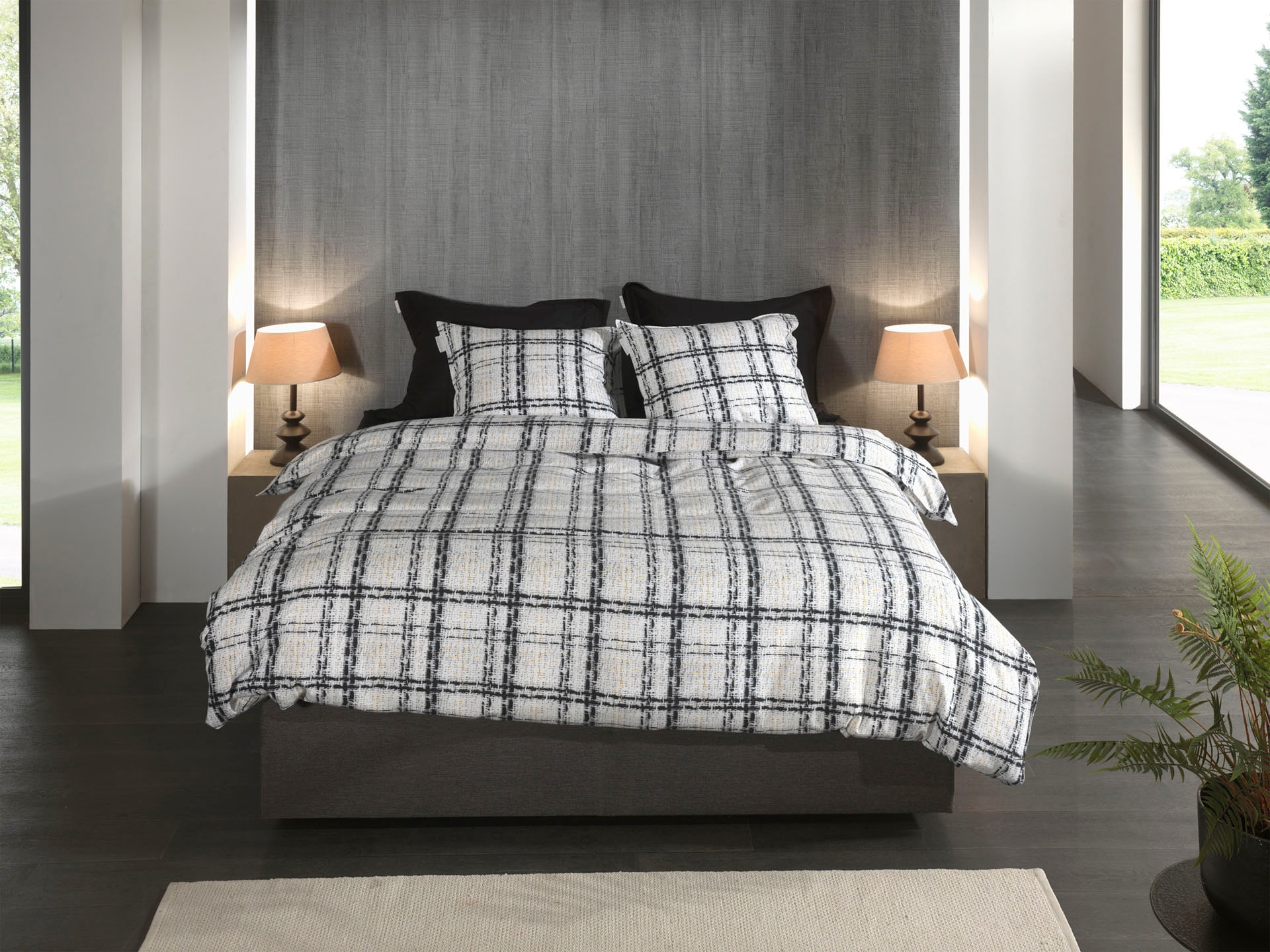 Heckett & Lane Bettwäsche »Ennio« 2 Stk. tlg. Karo Muster, hochwertiges Flanell, Bettwäsche ab 135x200 cm