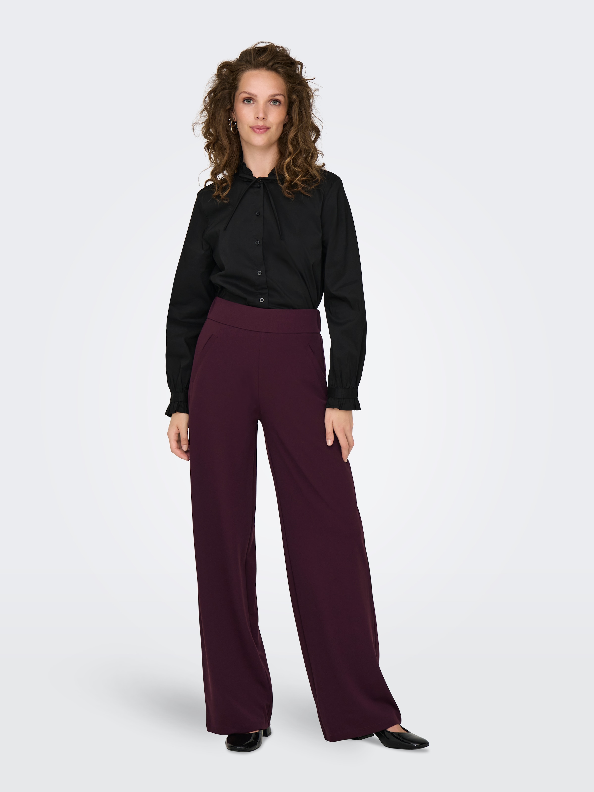 JDY Schlupfhose »JDYLOUISVILLE CATIA WIDE PANT JRS NOOS«  Materialmix