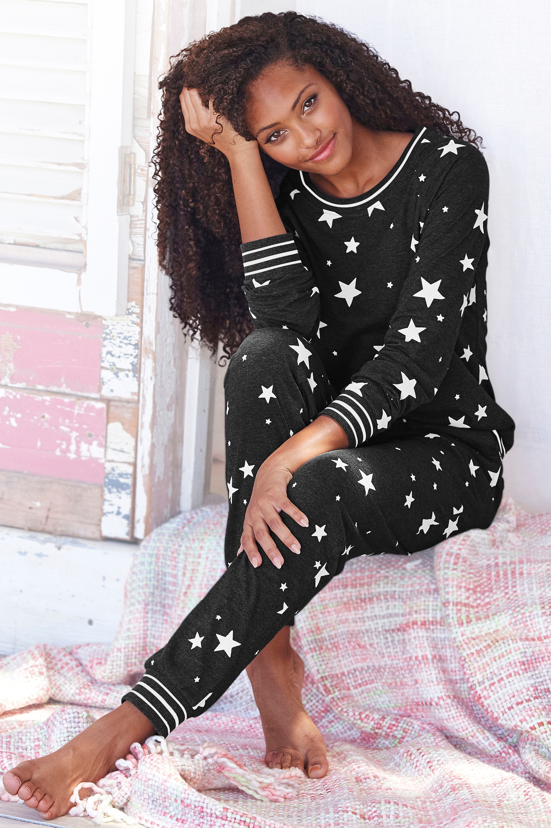 Vivance Dreams Pyjama, mit Sternedruck kaufen günstig