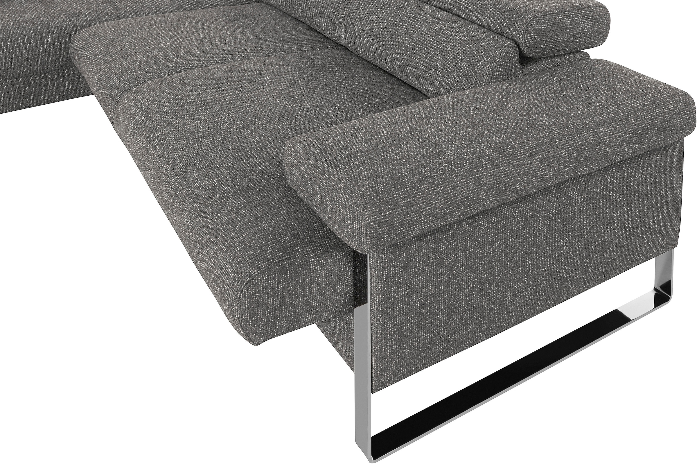 W.SCHILLIG Ecksofa »finn, toller Sitzkomfort, L-Form, hochwertige Verarbeitungsdetails«, German Design Award 2016, Fußgestell Chrom glänzend, Breite 281 cm