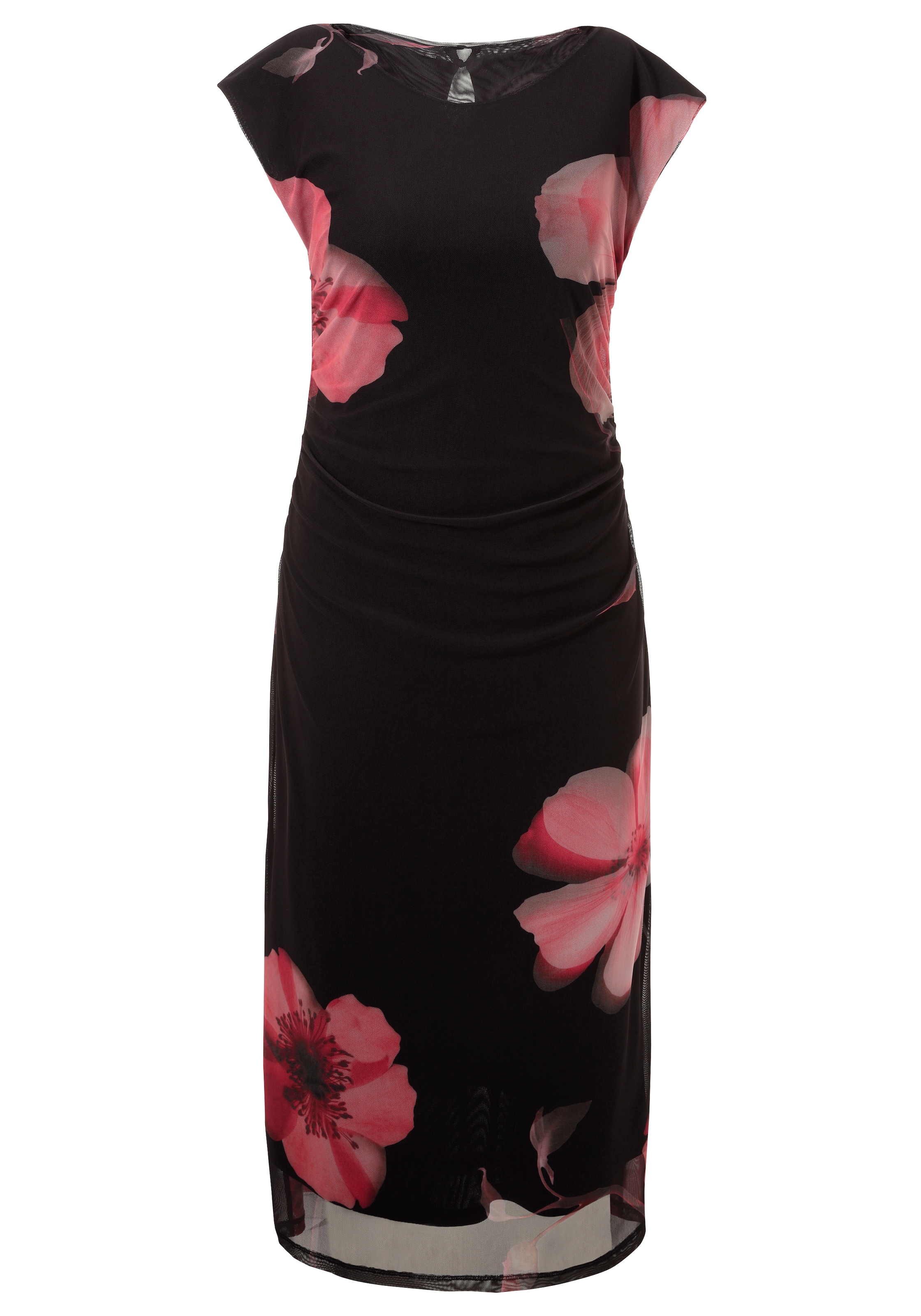 Aniston SELECTED Midikleid, In Mesh-Qualiät und im angesagten Blütenprint - NEUE KOLLEKTION