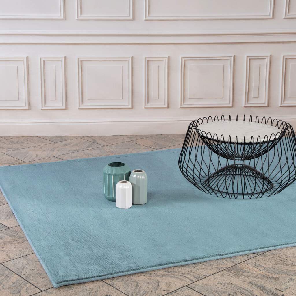 Carpet City Hochflor-Teppich »TOPIA 400«, rechteckig, 21 mm Höhe, Kunstfell-Teppich mit Kaninchenfell-Optik, Haptik, Schlafzimmer