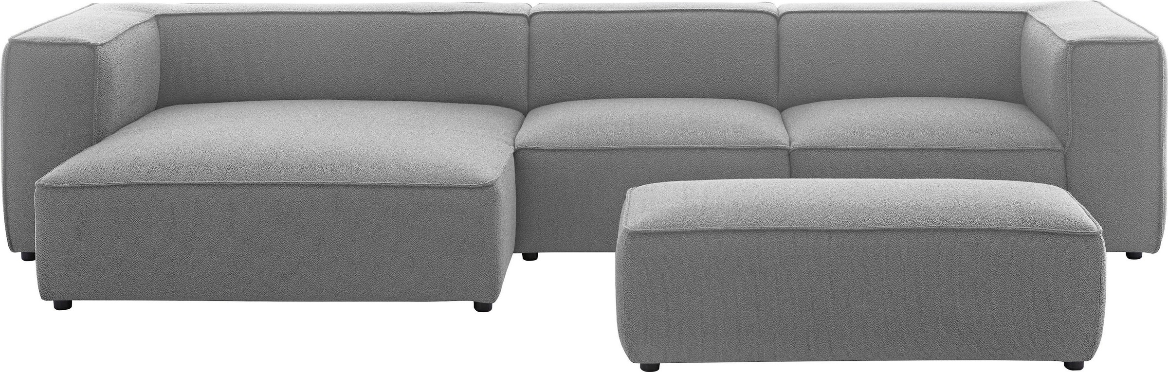 W.SCHILLIG Ecksofa »around-the-block Mega Sofa, viel Platz und hoher Sitzkomfort, L-Form« mit eleganter Biese, mit Federkern, Breite 341 cm