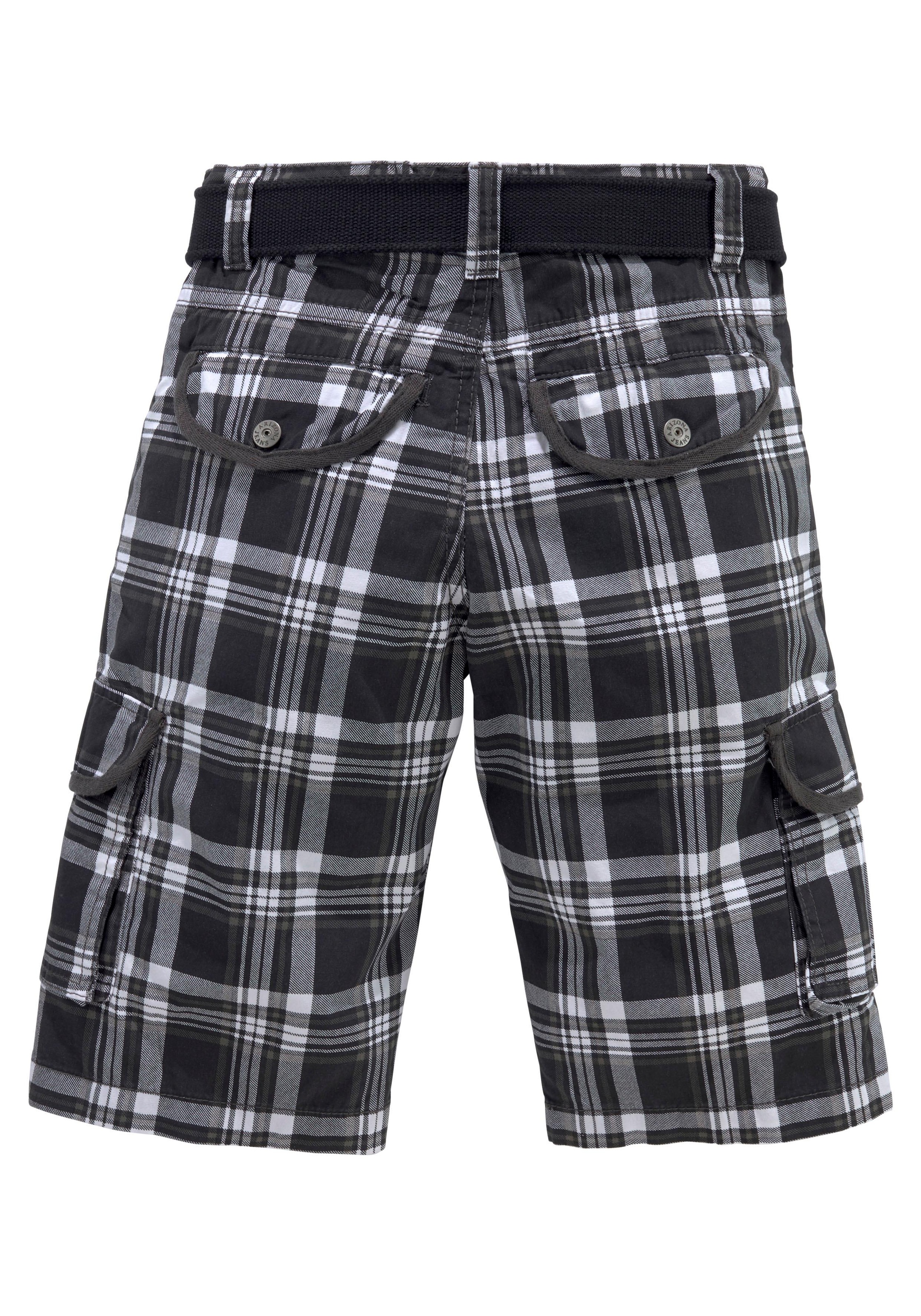 4. Bild von Arizona Bermudas, (Set, 2 tlg.), in coolem Karo mit Textilgürtel