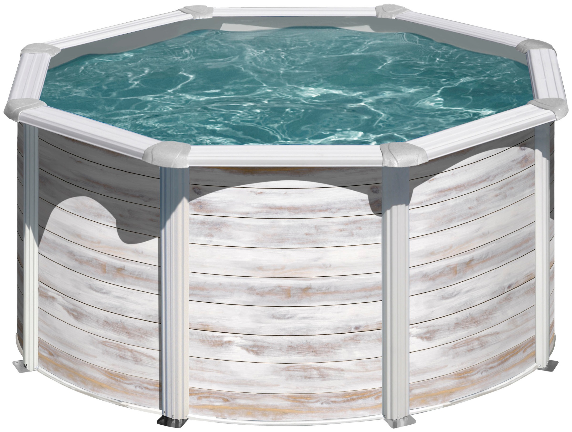Gre Rundpool »Finlandia«, (Set, 4 tlg.), Höhe 120 cm, in versch. Größen erhältlich