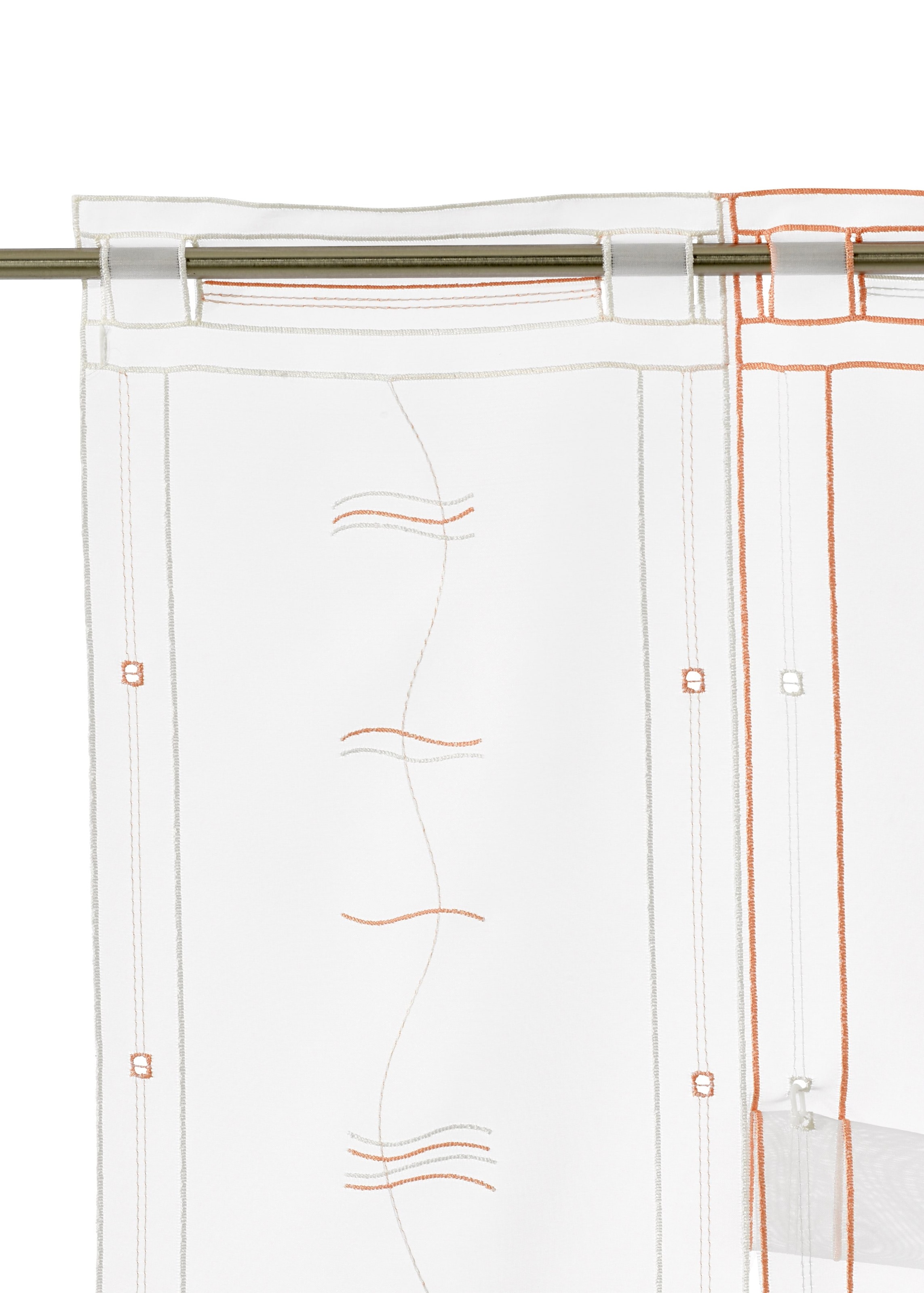 Weckbrodt Scheibengardine »Selina«, (1 St.), Hochraff, Gardine, Voile, echte Stickerei, transparent, Store