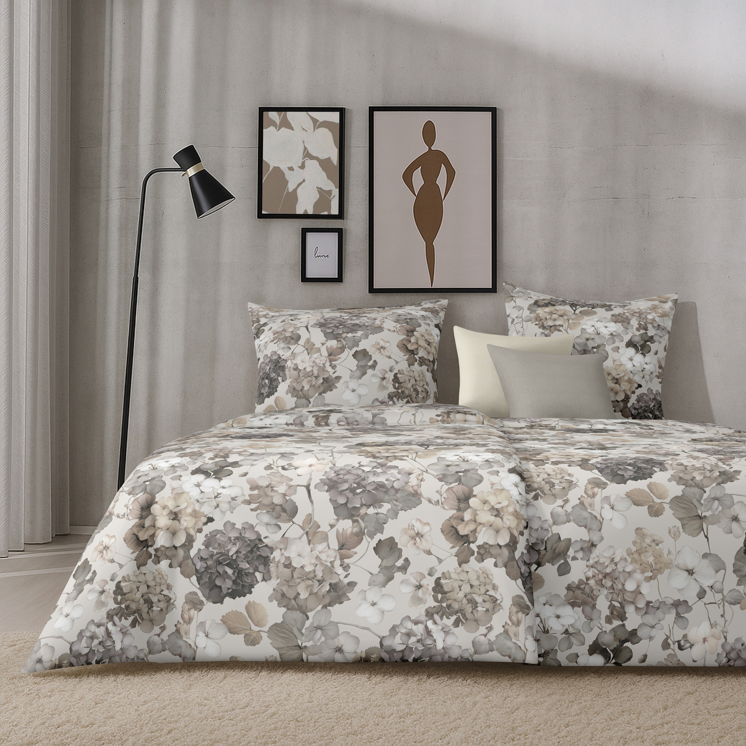 APELT Bettwäsche »Lutetia« 2 Bettwäsche-Set mit Reißverschluss, Baumwoll-Satin, Digitaldruck