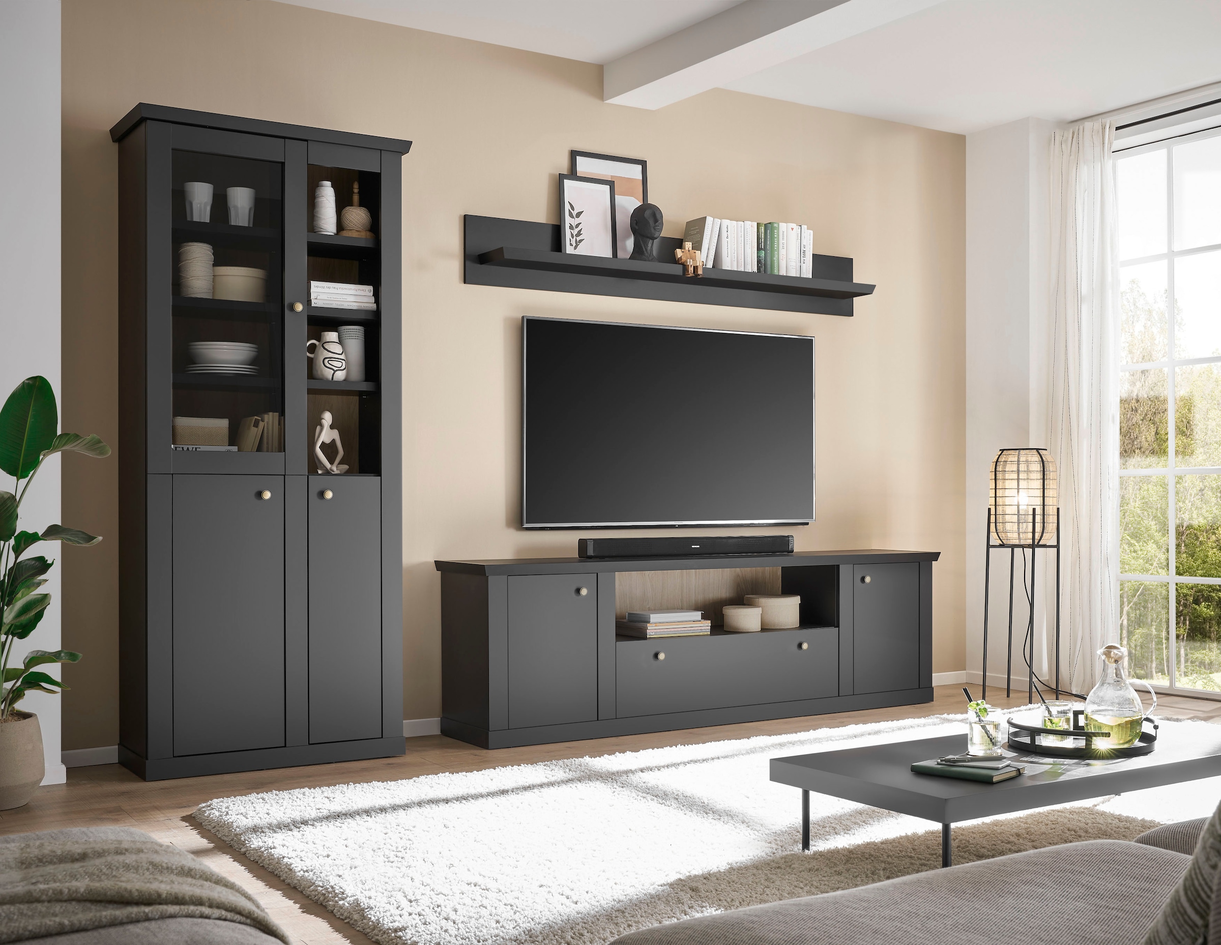 Home affaire Wandboard »Lincoln, Wandregal im Landhausstil, Wandhalter mit Ablagefläche« edles Design, in zwei Größen verfügbar, vielseitig einsetzbar