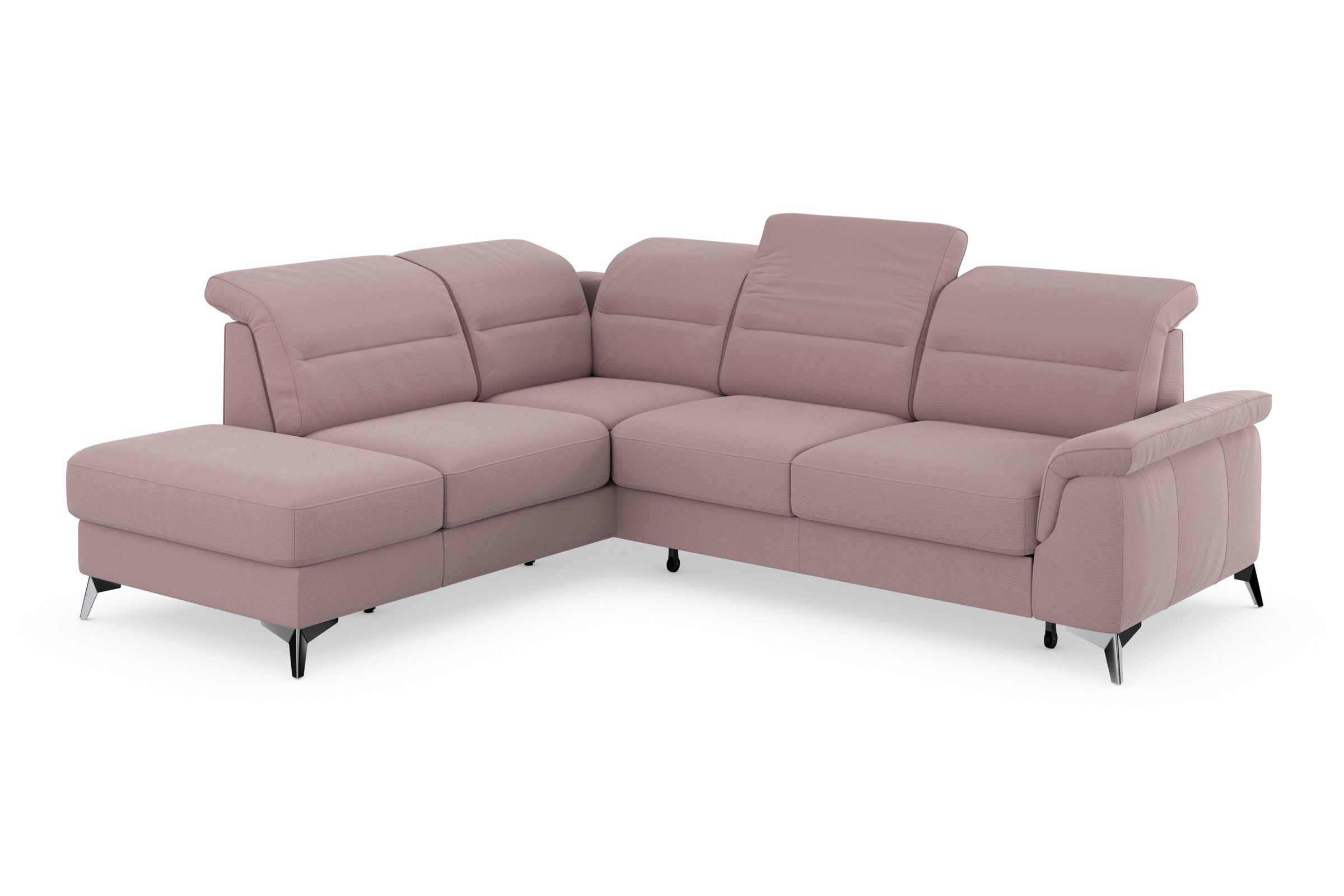 sit&more Ecksofa »Sinatra L-Form«, mit Ottomane, optional mit Kopfteilverstellung und Armteilfunktion