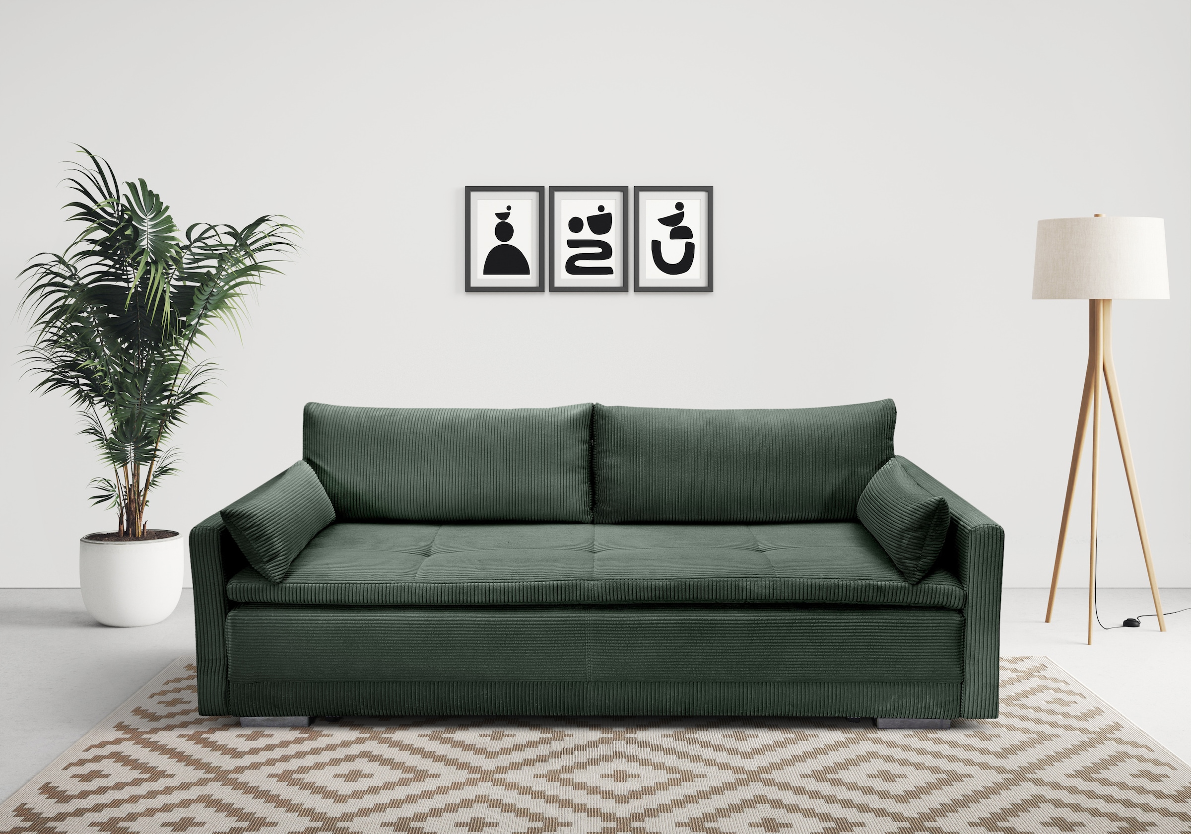 Home affaire Schlafsofa »Andrea« mit Boxspringaufbau, Bettfunktion & Bettka günstig online kaufen