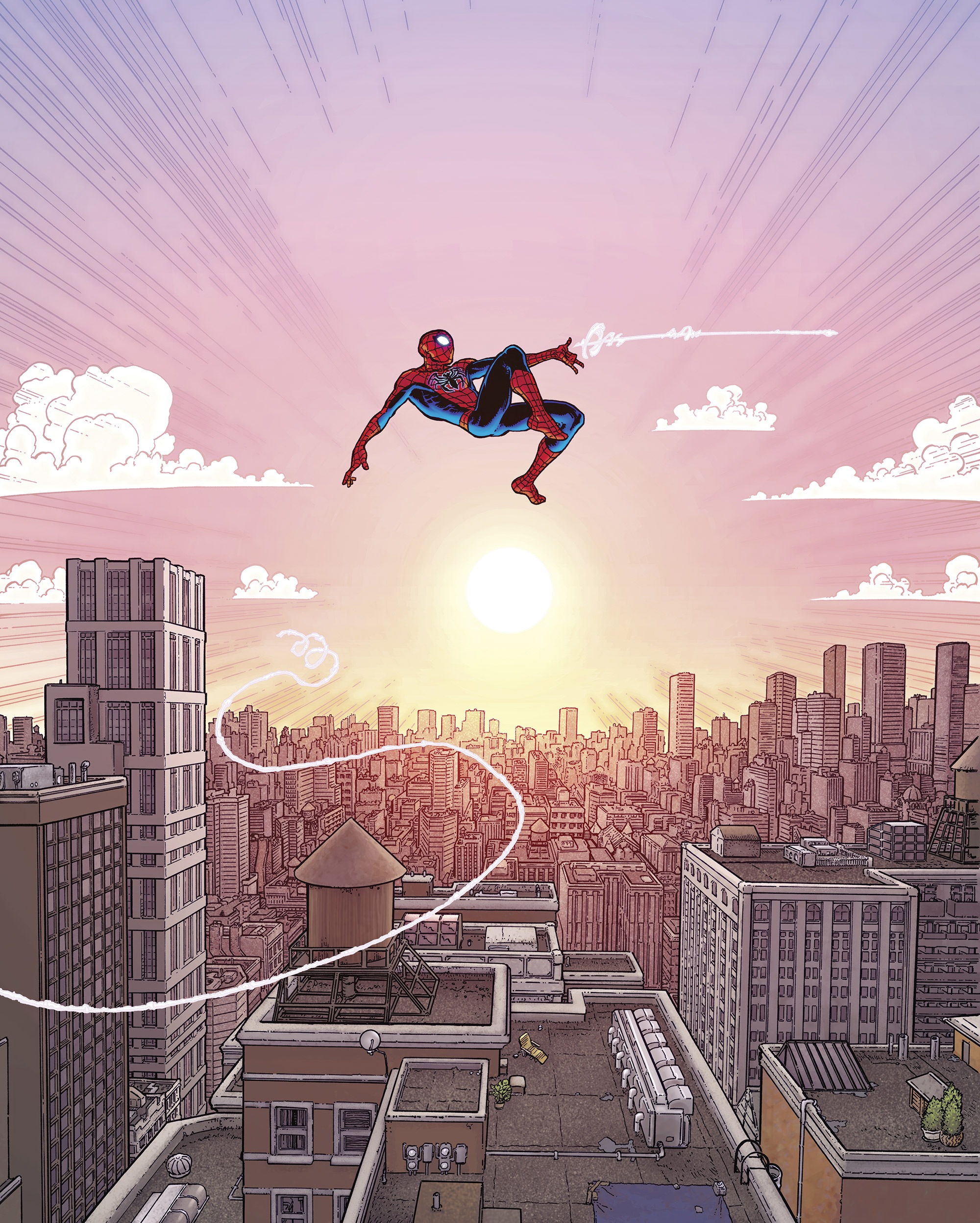 Komar Kindertapete »Marvel Spider-Man Swinging Through the Air«, bedruckt günstig online kaufen