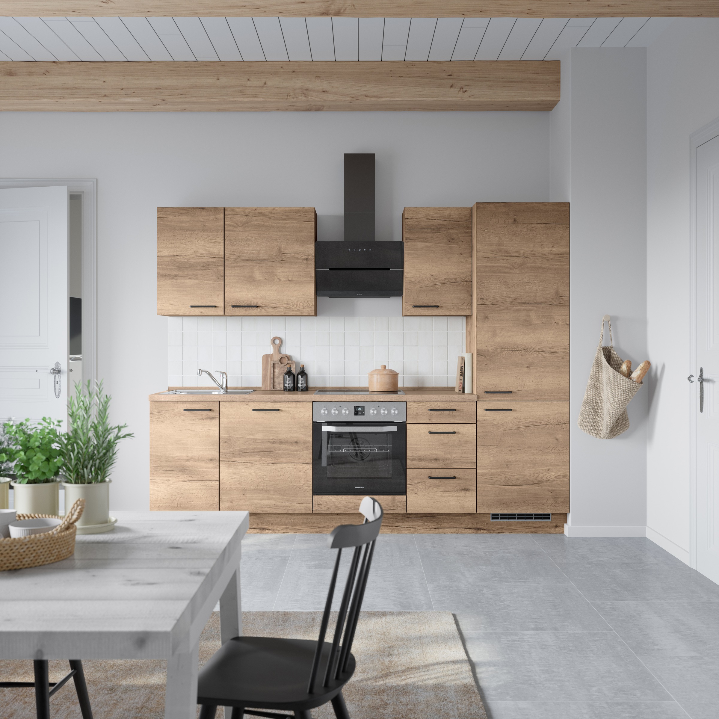 nobilia® Küchenzeile »"Structura II"«, vormontiert, Ausrichtung wählbar, Breite 270 cm, wahlw. mit E-Geräten