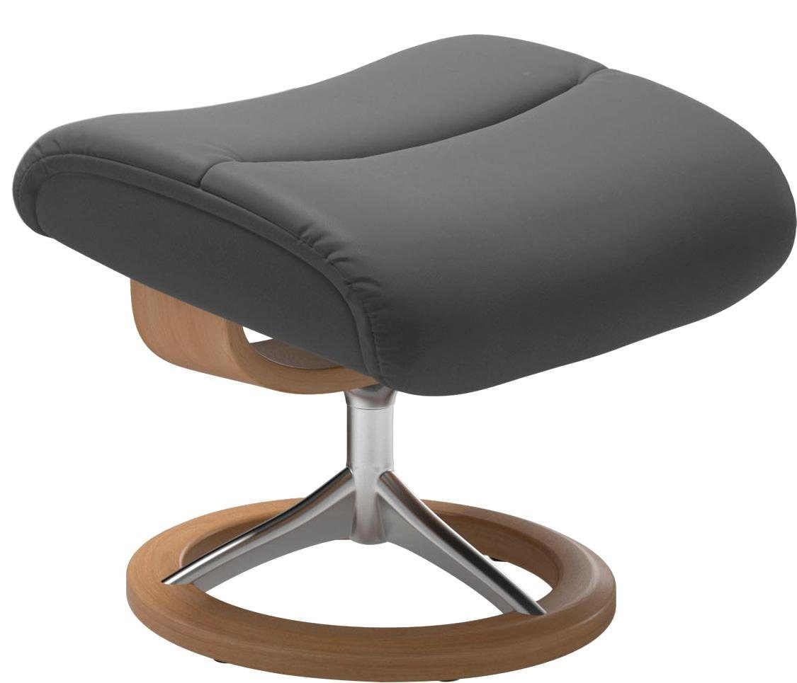 Stressless® Relaxsessel »View«, (Set, Relaxsessel mit Hocker), mit Signature Base, Größe M,Gestell Eiche