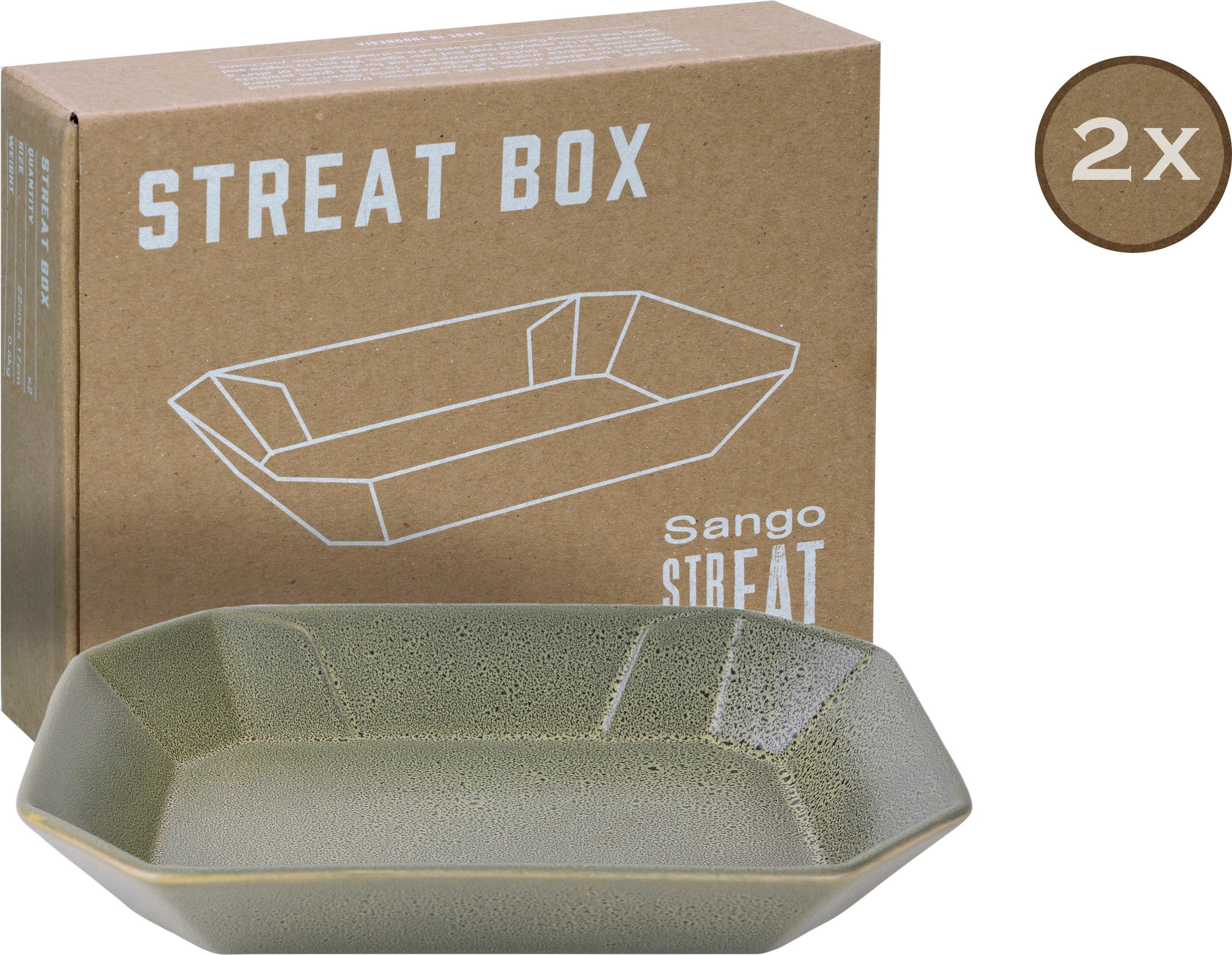 CreaTable Servierschale »Box« 2 Stk. aus Steinzeug Snackschale, Topaktuelle günstig online kaufen
