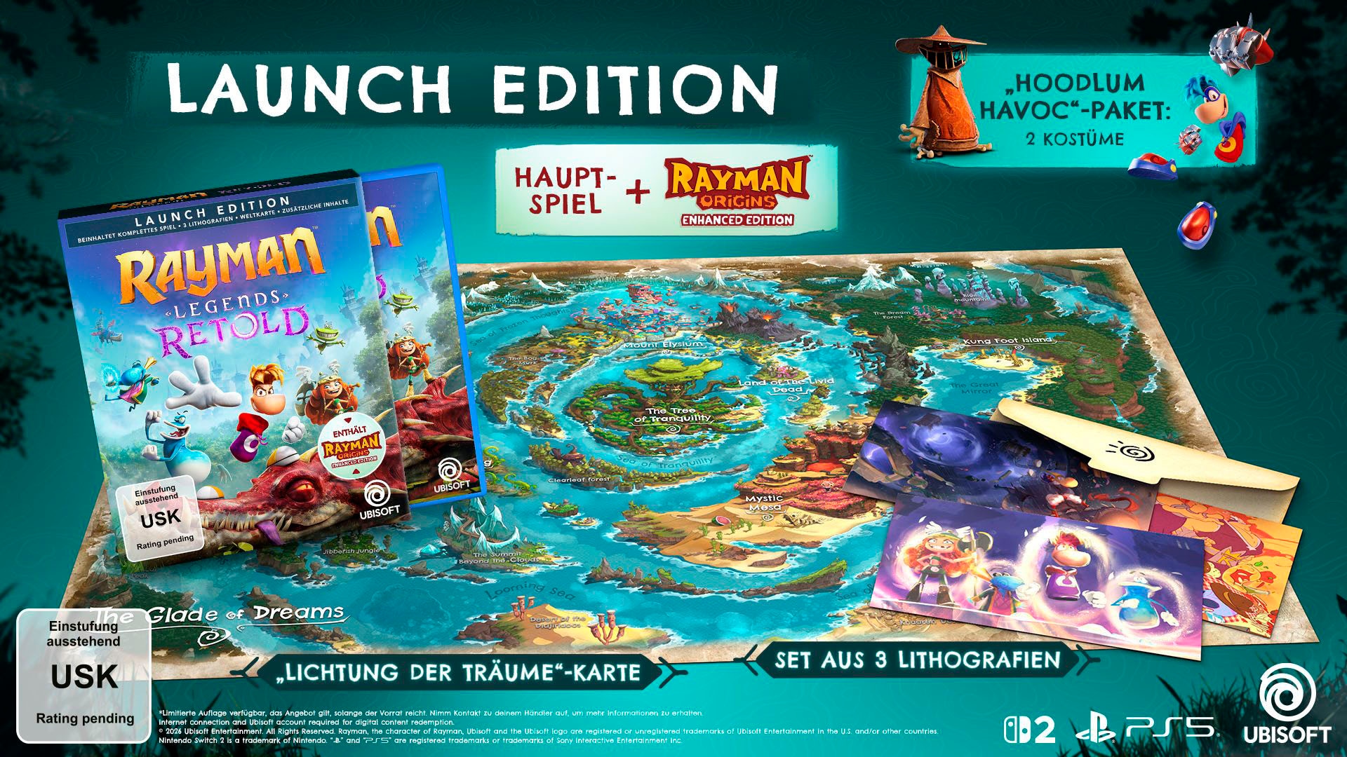 Nintendo Switch 2 Konsolen-Set »Switch 2 + Rayman Legends Retold – Launch Edition (Softwarekarte)« 256 GB