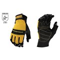 DeWalt Montage-Handschuhe »DPG23LEU Arbeitshandschuh: gepolsterter Handfläche Größe L (Nr. 10)«, Schutzhandschuhe, Arbeitsschutz, fingerlos