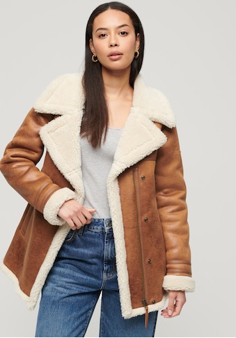 Lederimitatjacke »FAUX SHEARLING MID JACKET«