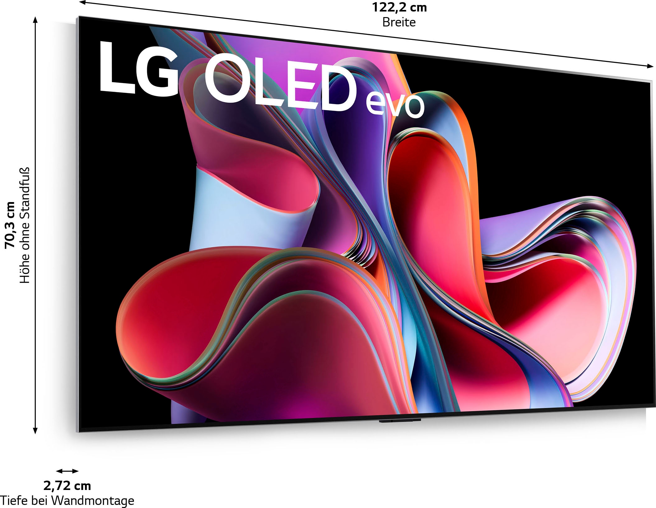LG OLED-Fernseher »OLED55G39LA«, 139 cm/55 Zoll, 4K Ultra HD, Smart-TV,  OLED evo, α9 Gen6 4K AI-Prozessor, Brightness Booster Max auf Raten kaufen