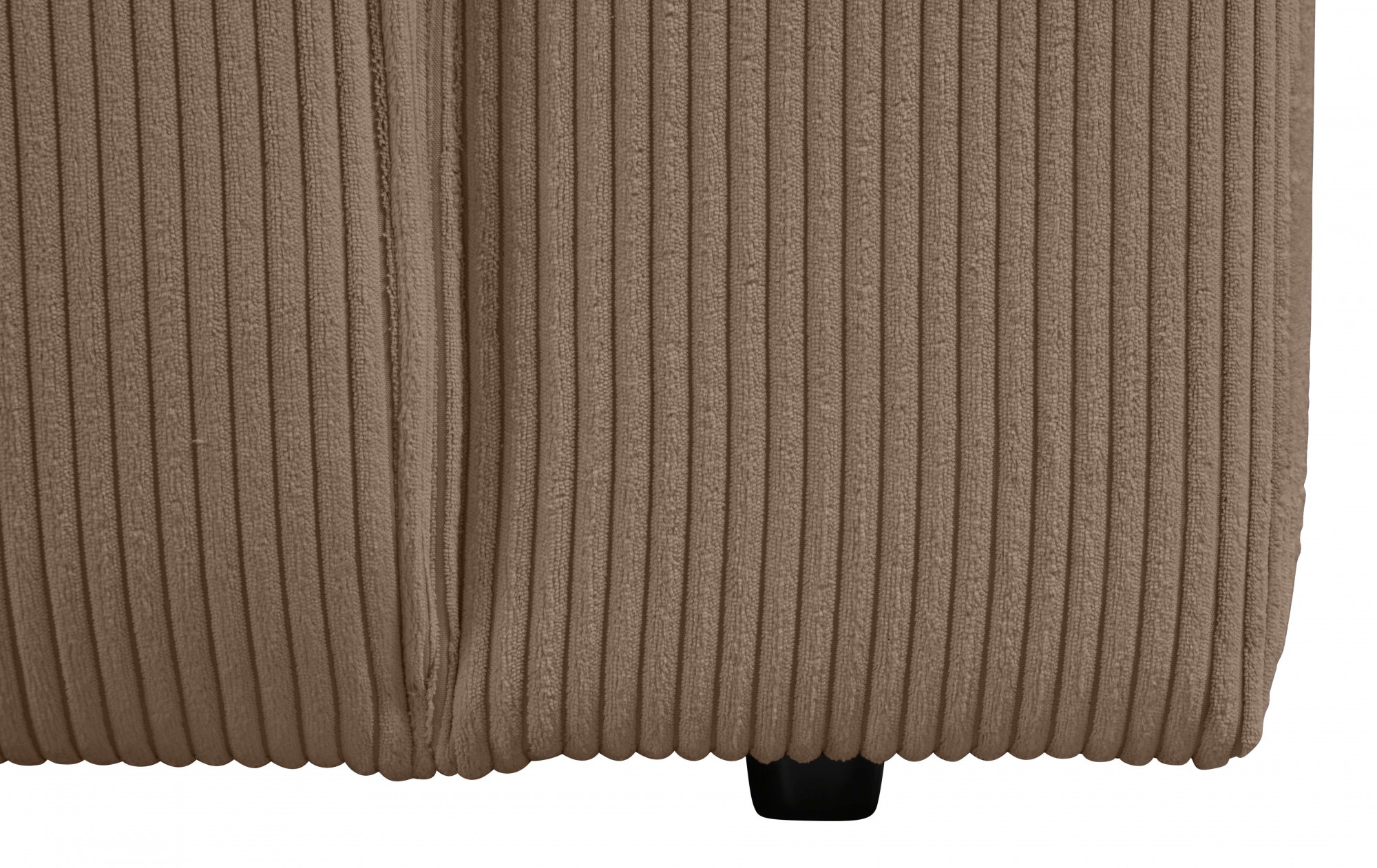 andas Ecksofa »Noord mit Kedernaht, Breite 234 cm«, Cord, Struktur, Webstoff, mit Wellenunterfederung, Massivholzrahmen