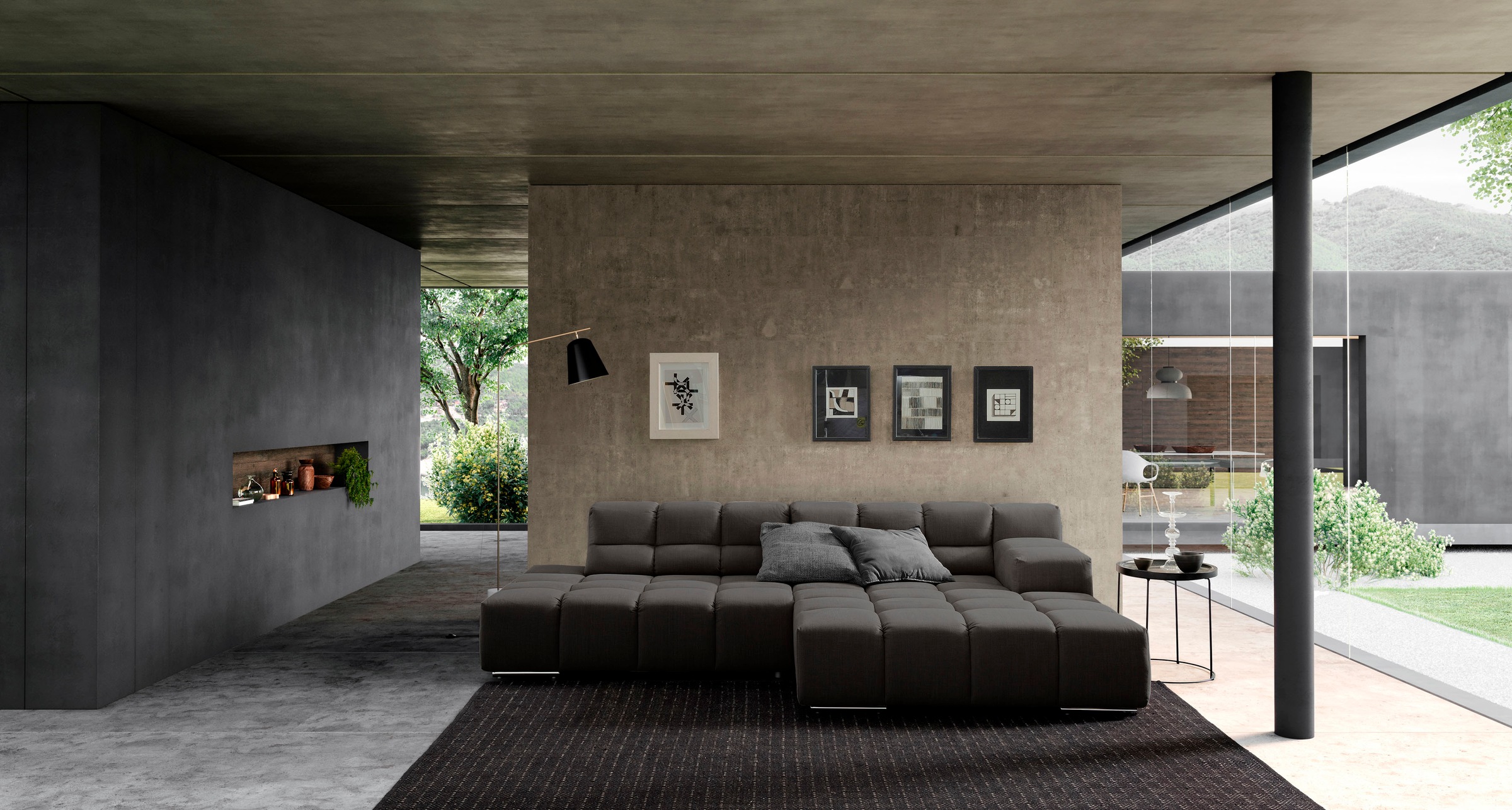 designwerk Ecksofa »Temple L-Form, tolles Designsofa«, mit Sitztiefenverste günstig online kaufen