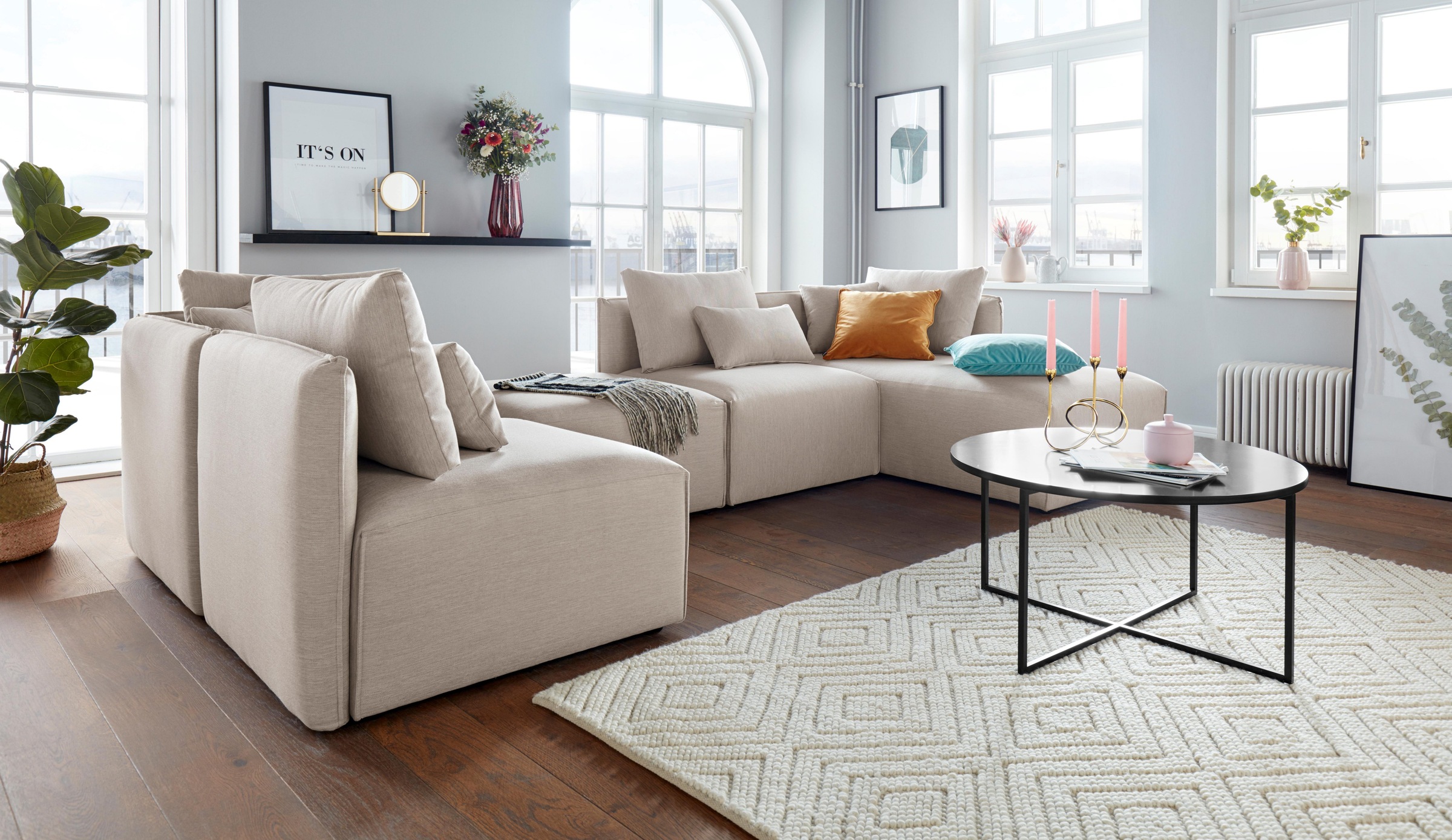 OTTO home Wohnlandschaft »Nöre U-Form« 5 Teile, in vielen Bezugsqualitäten günstig online kaufen