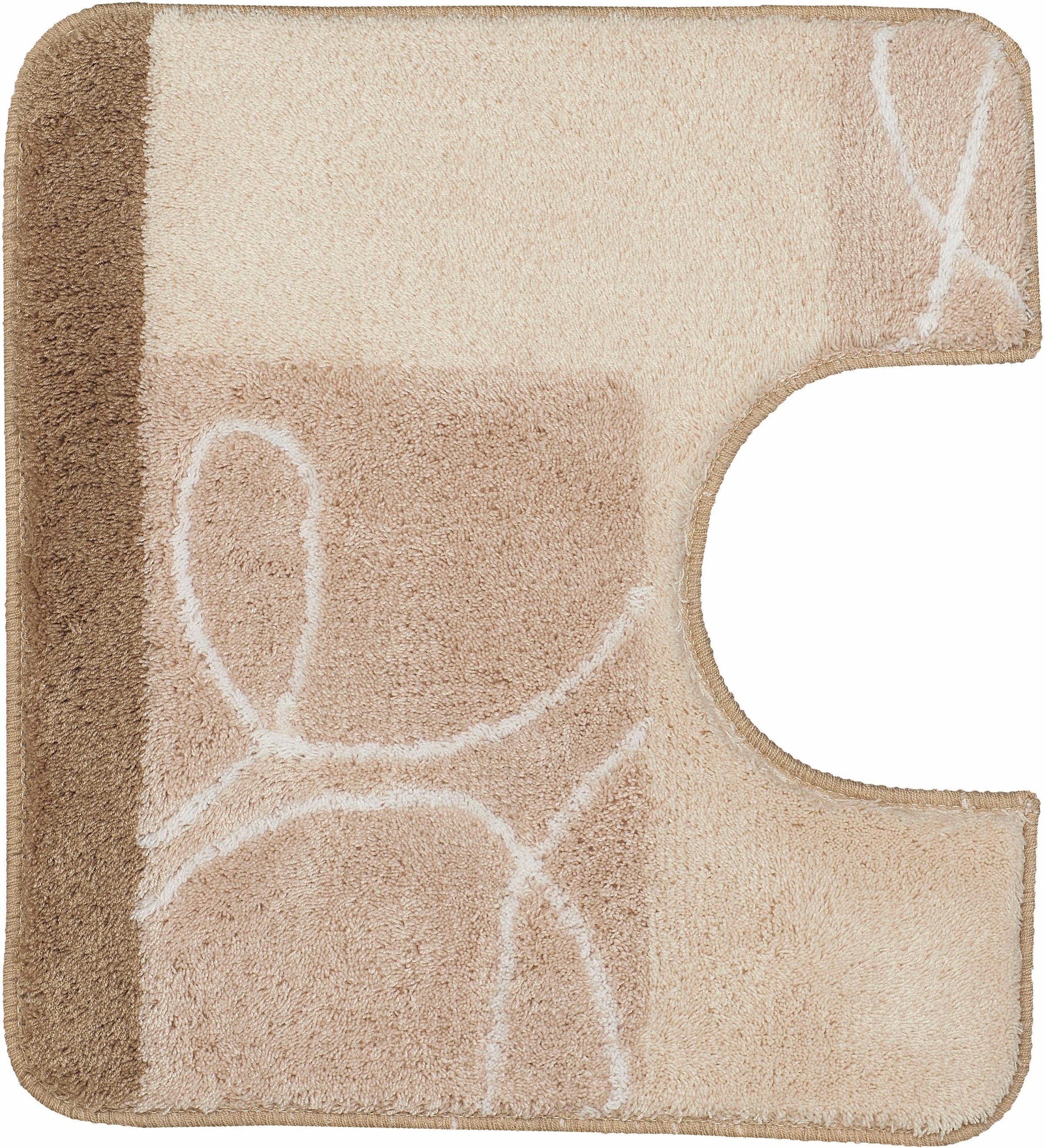 MEUSCH Badematte »Curly«, rutschhemmend beschichtet, fußbodenheizungsgeeignet, Badteppich, modernes Design, waschbar