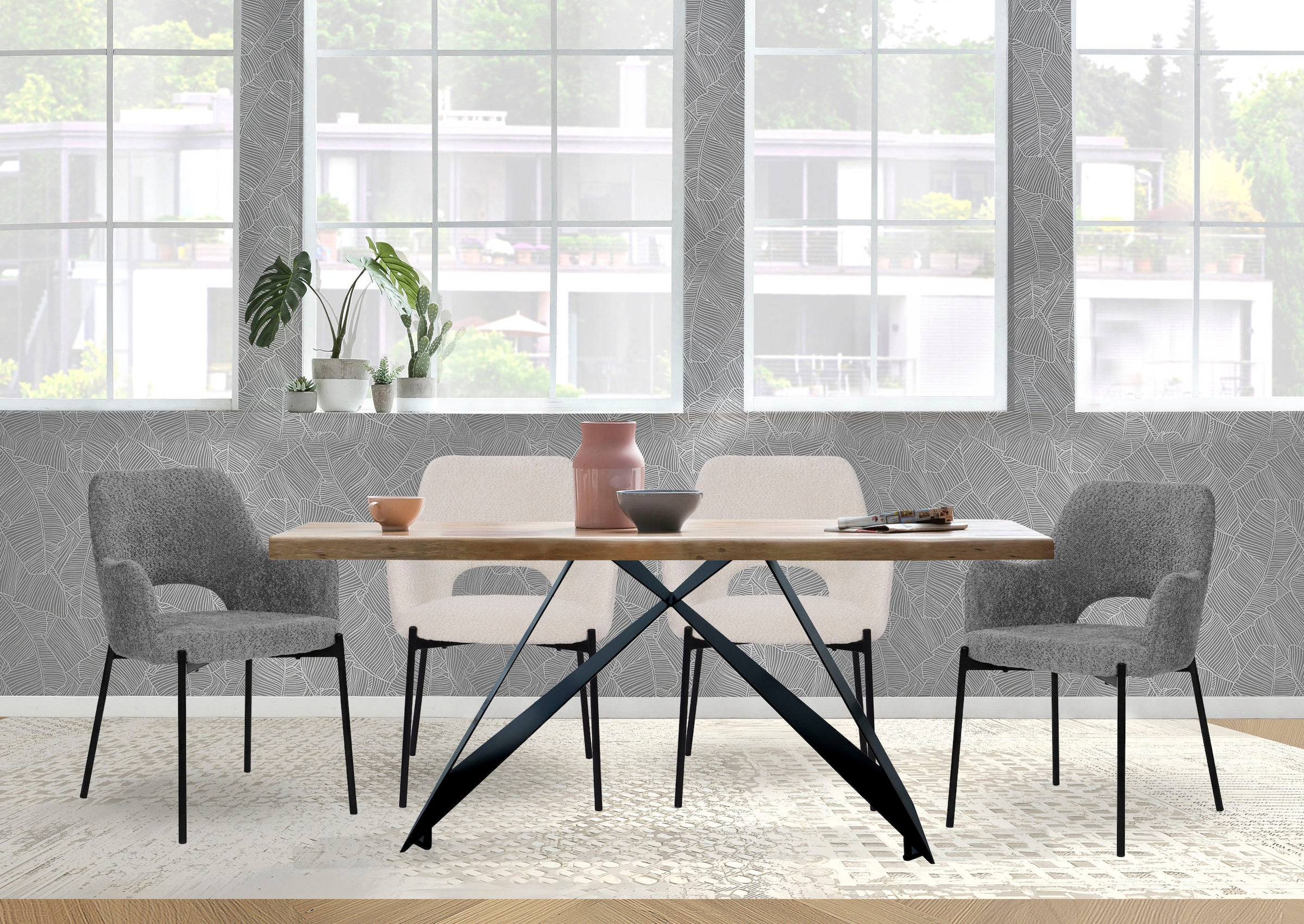 SIT Esstisch 1 Stk. tlg. mit Baumkante wie gewachsen