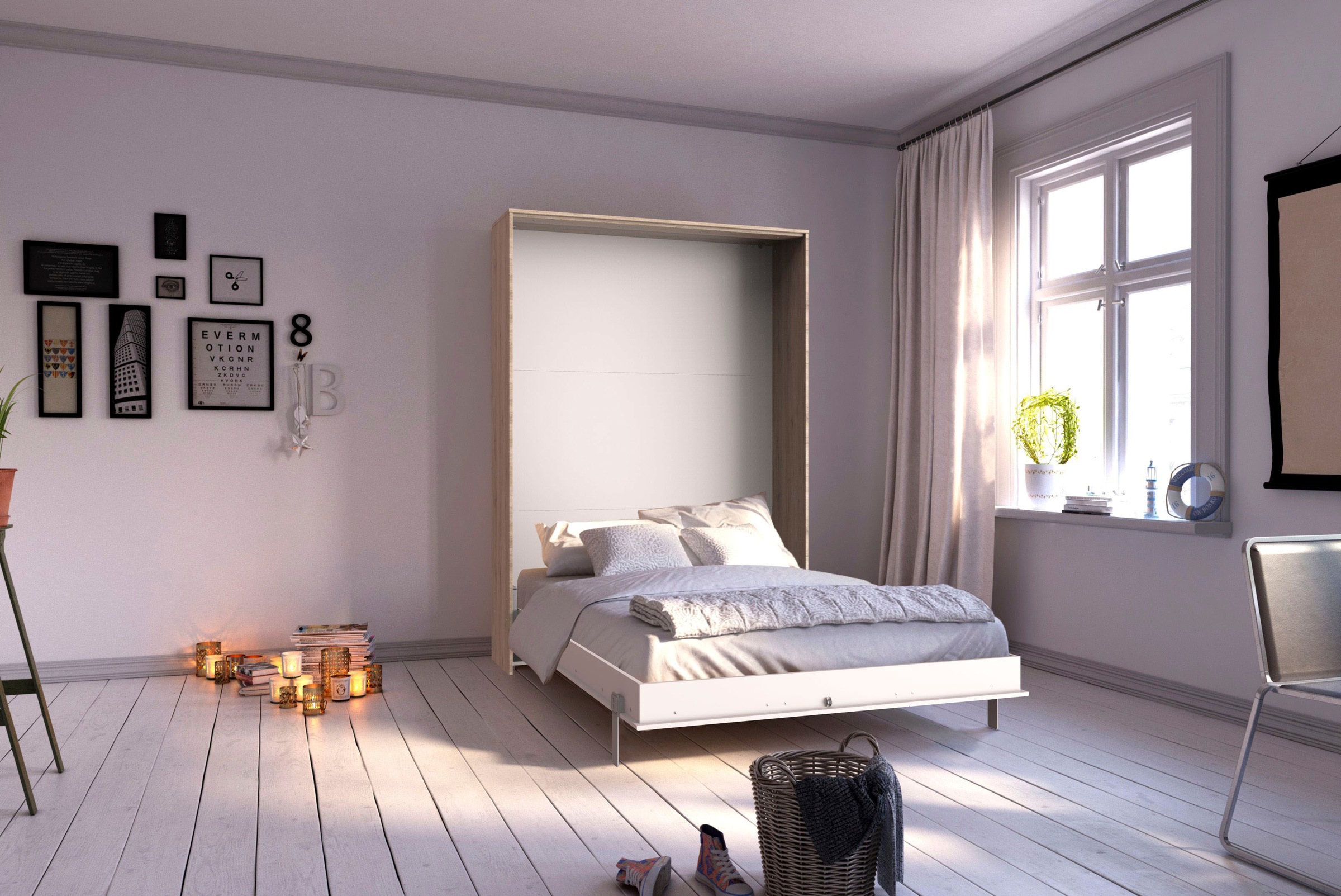 Wimex Schrankbett "Juist Schrankklappbett Gästebett" vertikal klappbar, 3 L günstig online kaufen