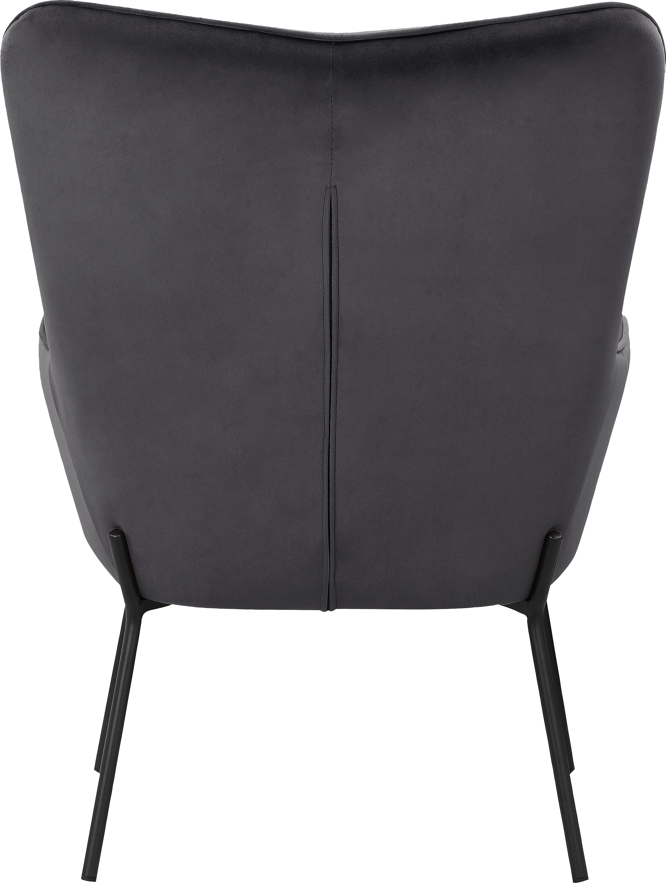 OTTO products Loungesessel »Luukas, Ohrensessel mit Metallbeinen,«, (1 St.), Stoff recyceltes Polyester, Sitz und Rücken gepolstert, Sitzhöhe 46 cm