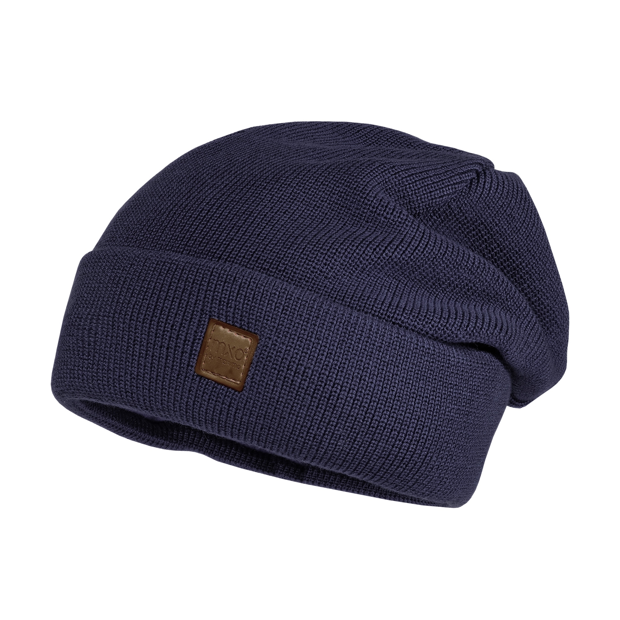 MAXIMO Beanie, Strick, breiter Umschlag, gefüttert, wärmend, weich, unifarben