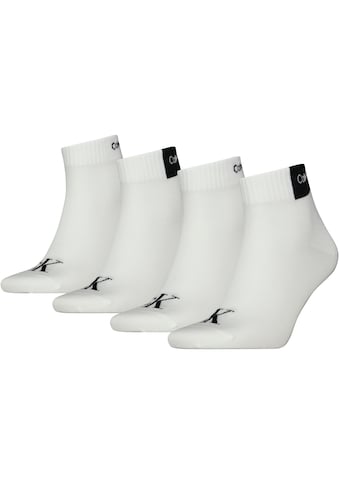 Kurzsocken »CKJ MEN QUARTER 4P CONTRAST«, (Packung, 4 Paar)