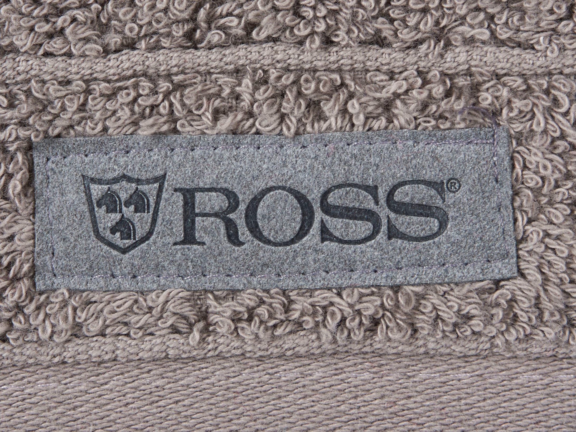 ROSS Handtuch »Smart«, (2 St.), Uni-Rippe mit Velourslabel