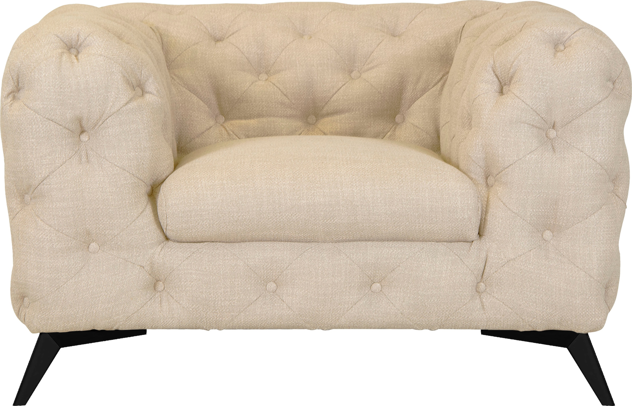 Home affaire Chesterfield-Sessel »Glynis Sessel« aufwändige Knopfheftung, moderne Chesterfield Optik, Fußfarbe wählbar