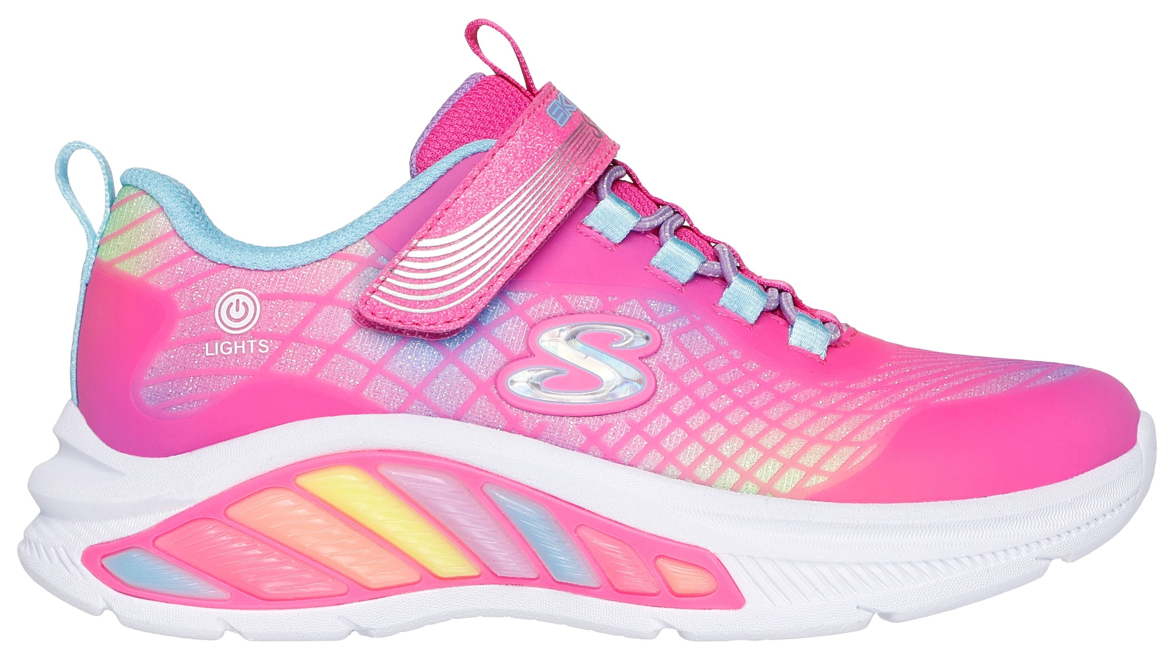 Skechers Sneaker »RAINBOW CRUISERS«, Kinderschuh mit Farbverlauf, Größenschablone zum Download